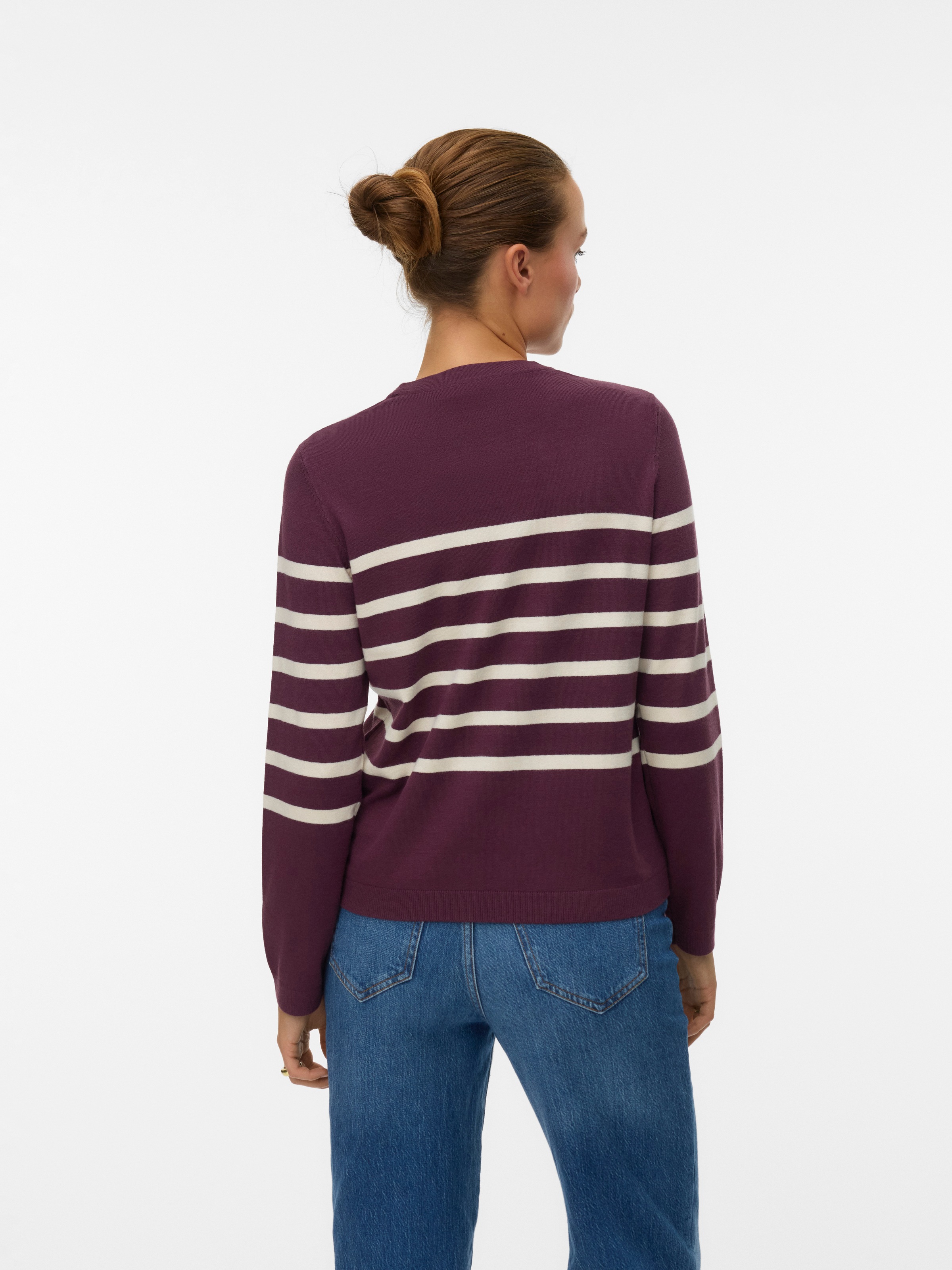Vero Moda Rundhalspullover "VMSABA PLAIN LS O-NECK PULLOVER GA NOOS" günstig online kaufen