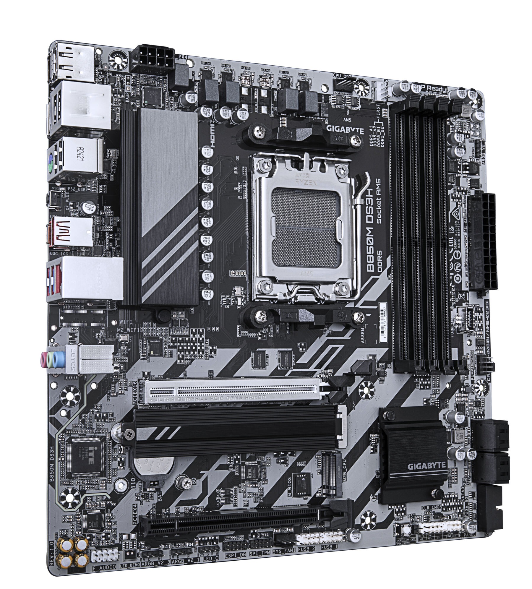 Gigabyte Mainboard »B850M DS3H Motherboard - AMD Ryzen 9000 Series CPUs, 16+2+2 Phasen Dig«