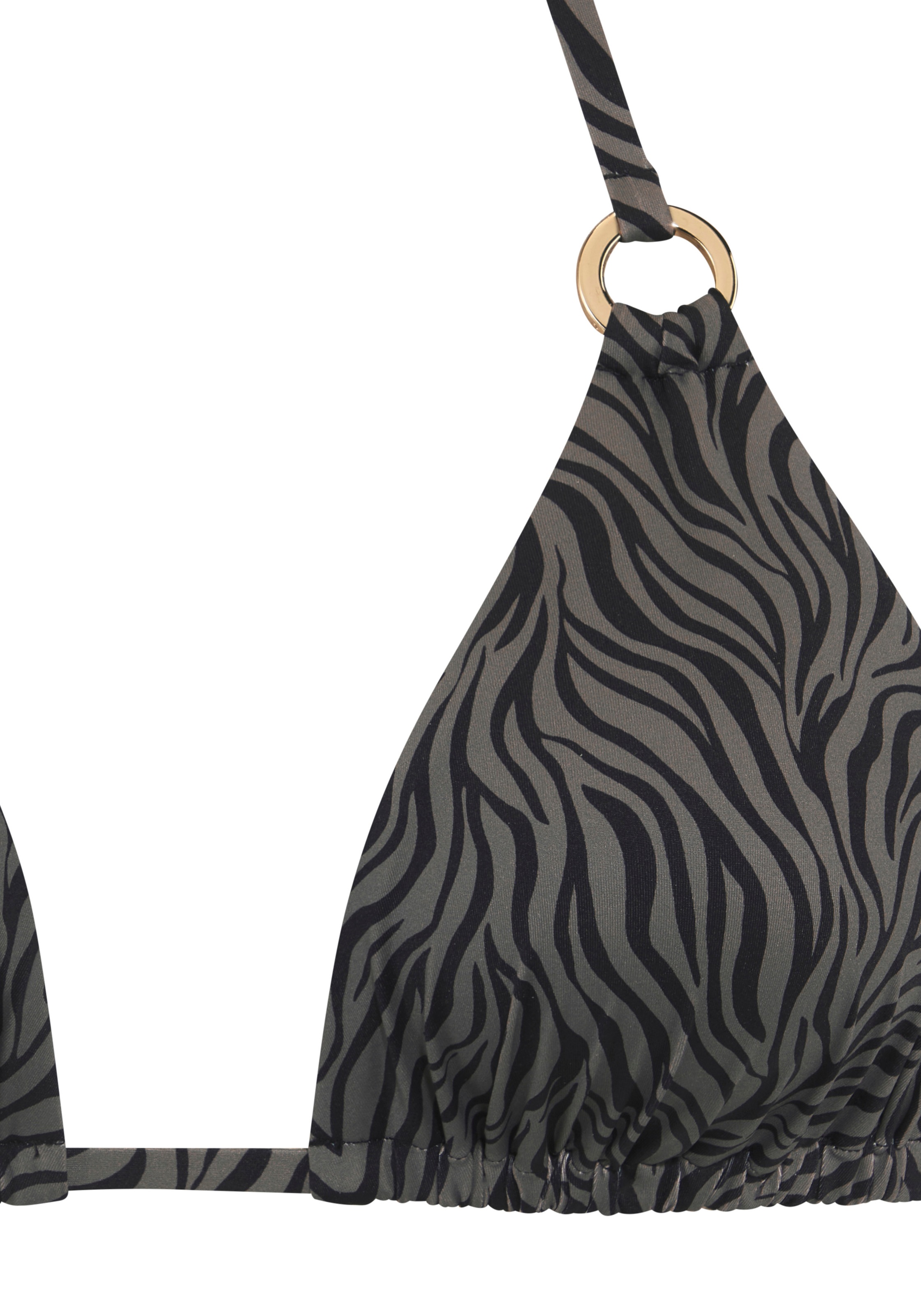 LASCANA Triangel-Bikini-Top "Rabea" mit goldfarbenen Zierringen günstig online kaufen
