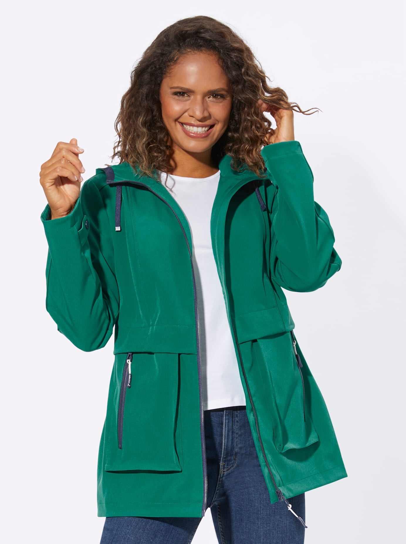 Casual Looks Softshelljacke, mit Kapuze