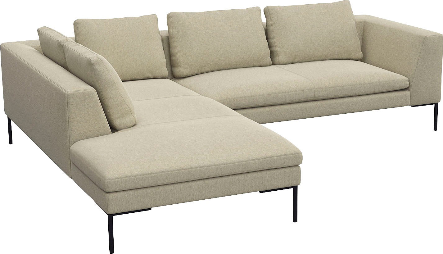 FLEXLUX Ecksofa »Loano, superbequemer Sitzkomfort durch Kaltschaum im Sitz«, modernes Sofa, frei im Raum stellbar, lose Kissen, L-Form