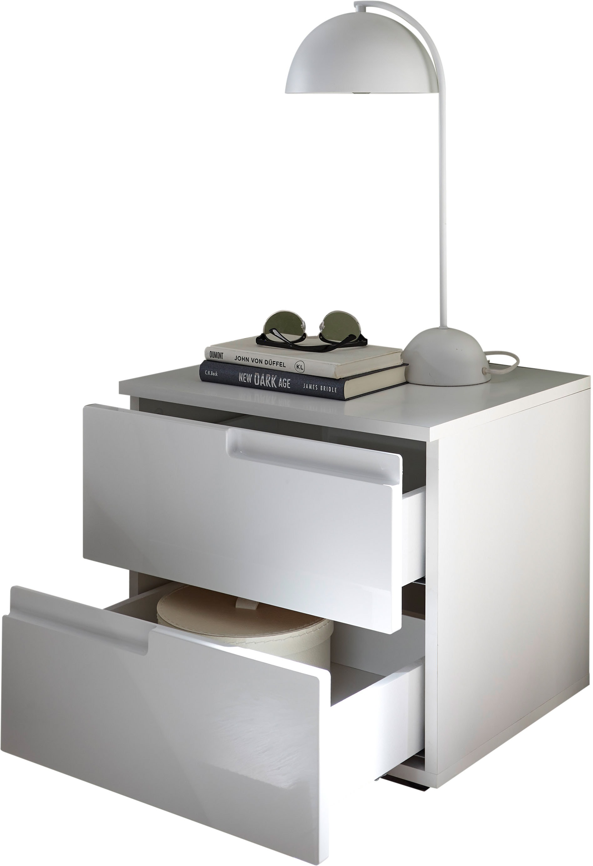 Schlafkontor Nachtkommode »Spice Nachttisch, Nachtkonsole, Nachtkästchen« Ausfräsung als Griffmulde und optisches Highlight