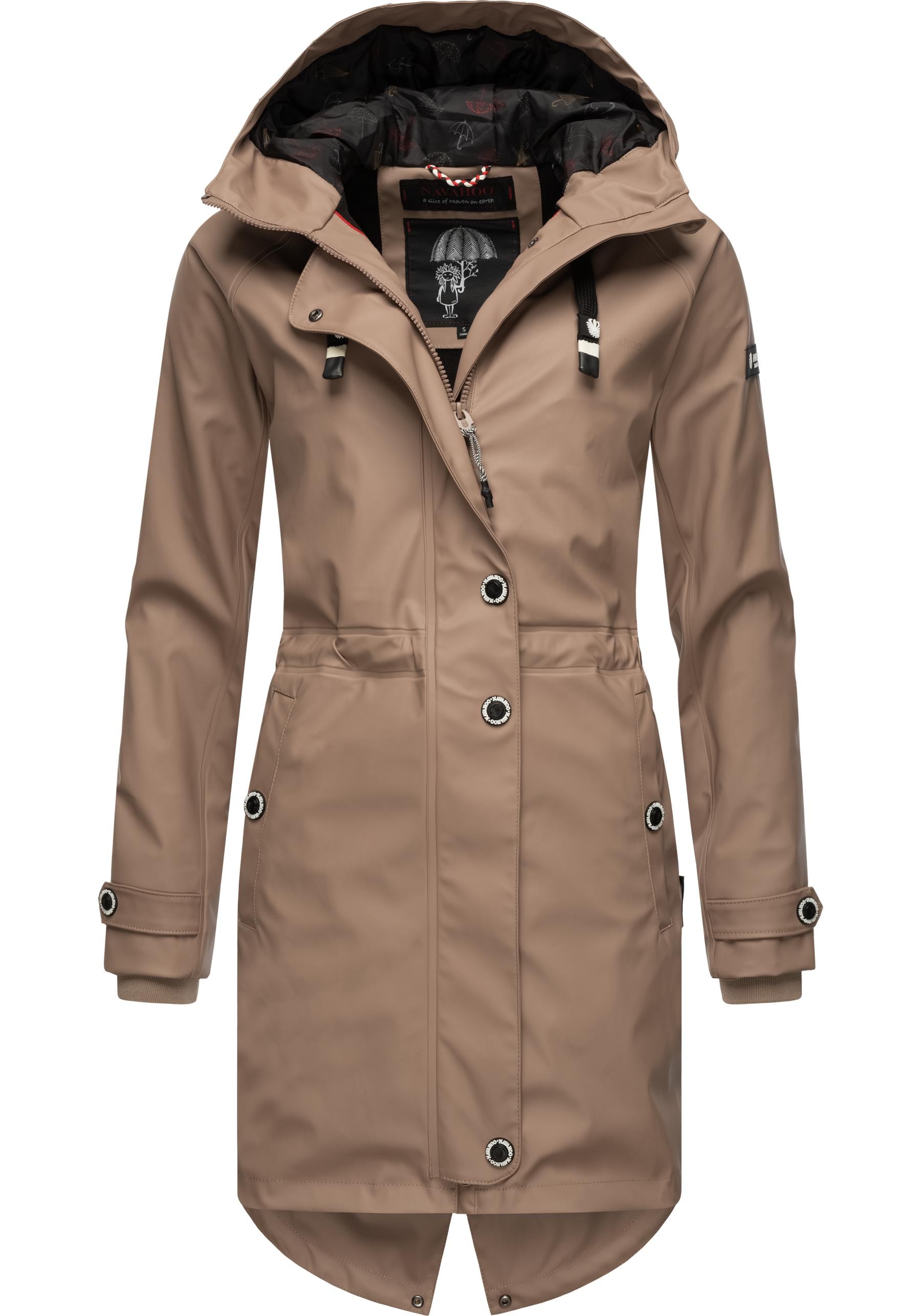 Navahoo Regenjacke »Rainy Flower«, mit Kapuze, modischer Damen Regenmantel mit Kapuze