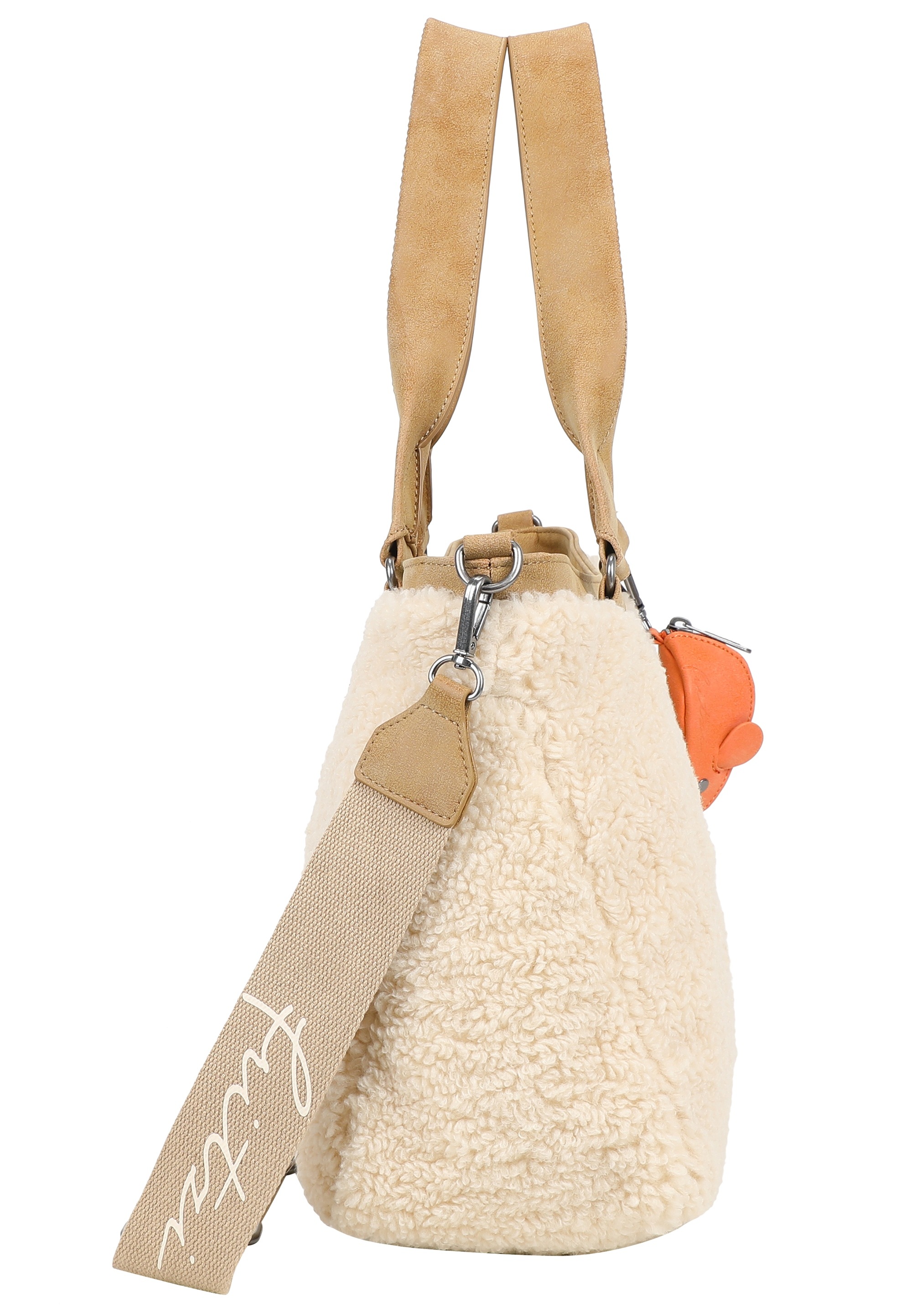Fritzi aus Preußen Henkeltasche »Teddy Black«, aus kuscheligem, veganem Teddy-Material