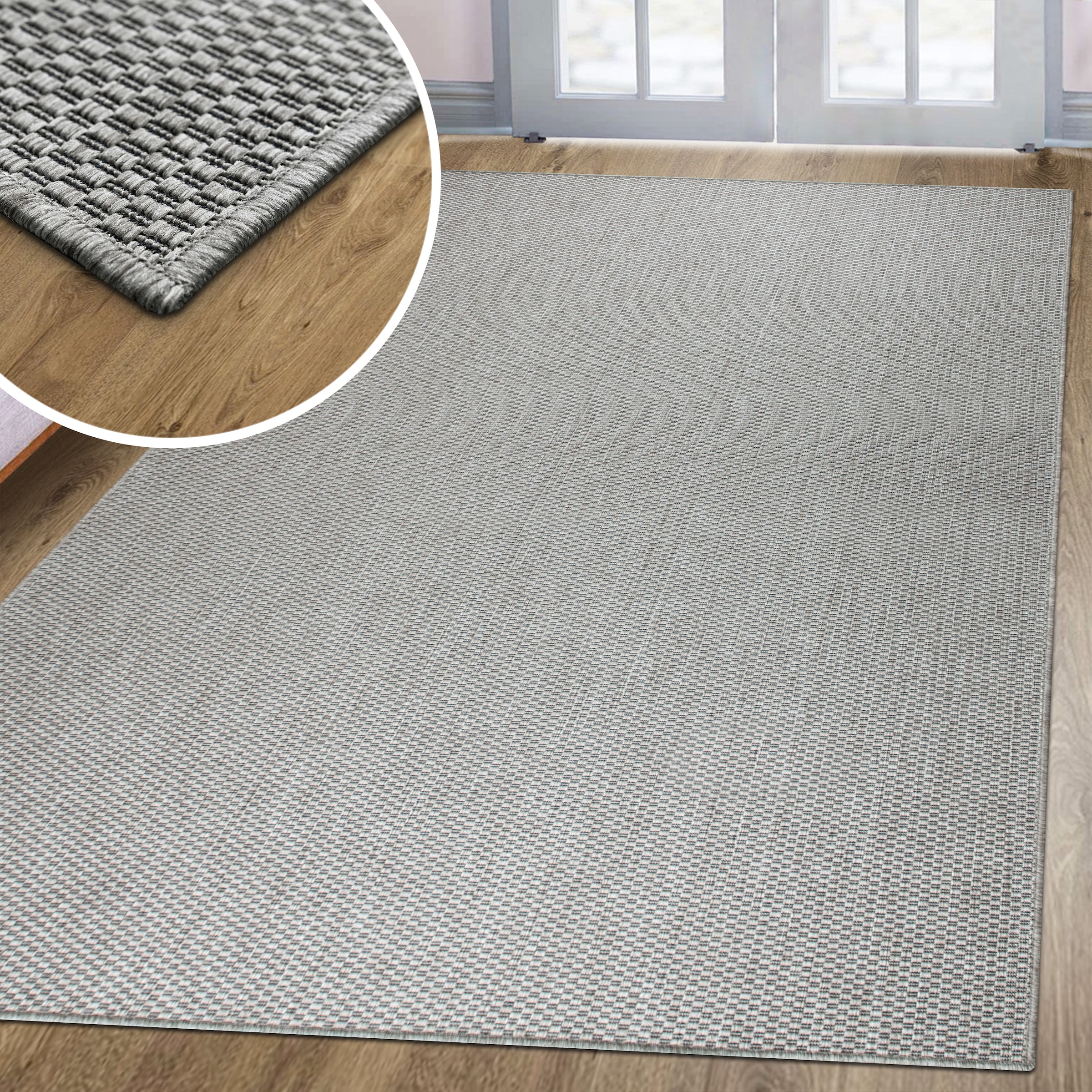 my home Teppich »Venedig auch als Läufer erhältlich«, rechteckig, 4 mm Höhe, In- und Outdoor geeignet, Sisal-Optik, Wetterfest & UV-beständig