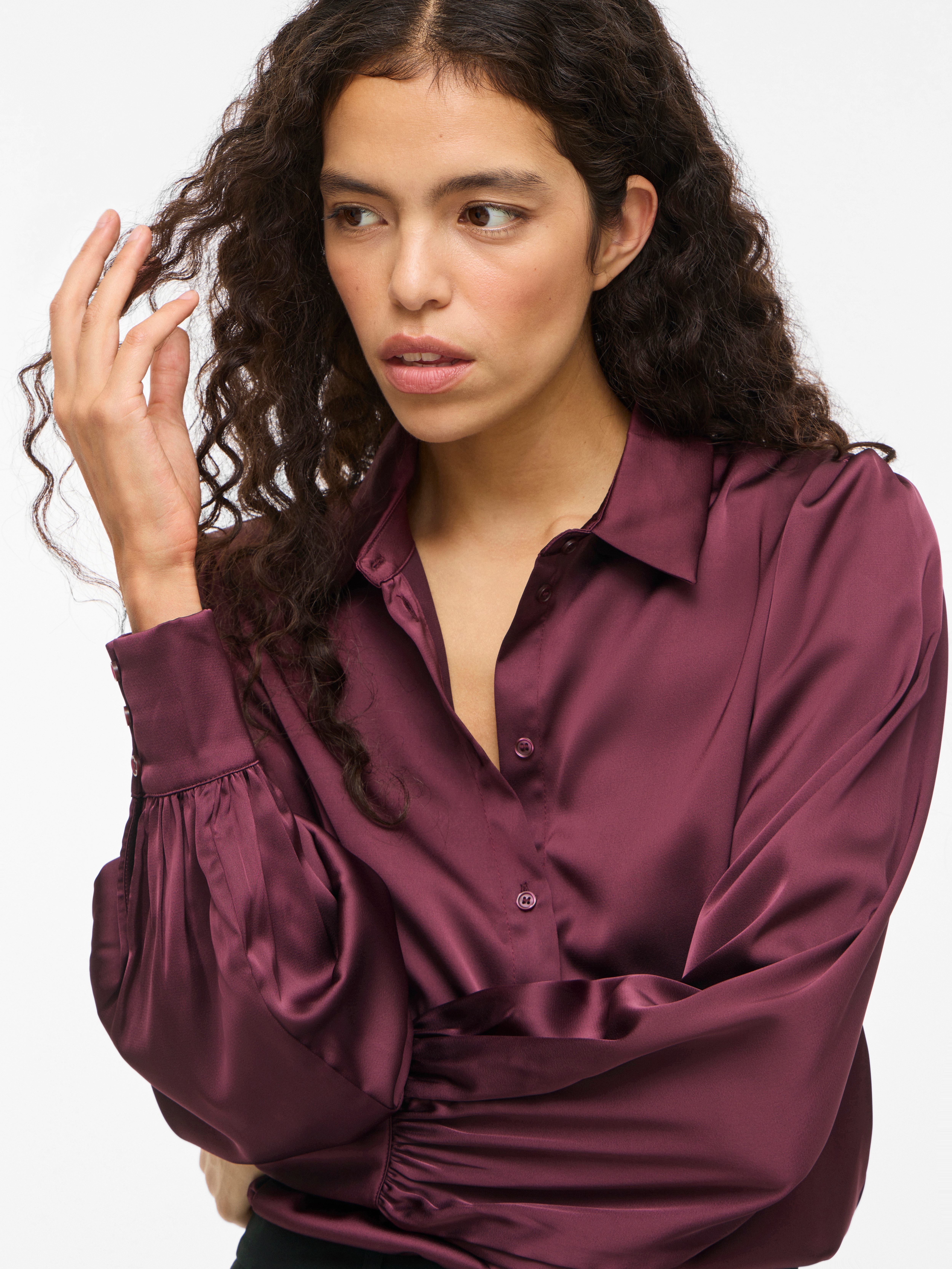 Thumbnail - Vila Langarmbluse "VIENNA RAVENNA L/S BALLOON SHIRT - NOOS"