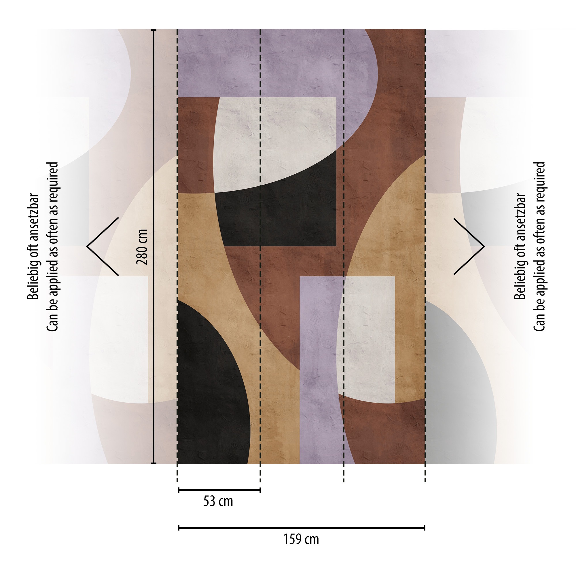 Thumbnail - living walls Fototapete "THE WALL III abstrakte Tapete Motivtapete Gemälde Kunst" matt glatt Vintage Vliestapete für Sch...