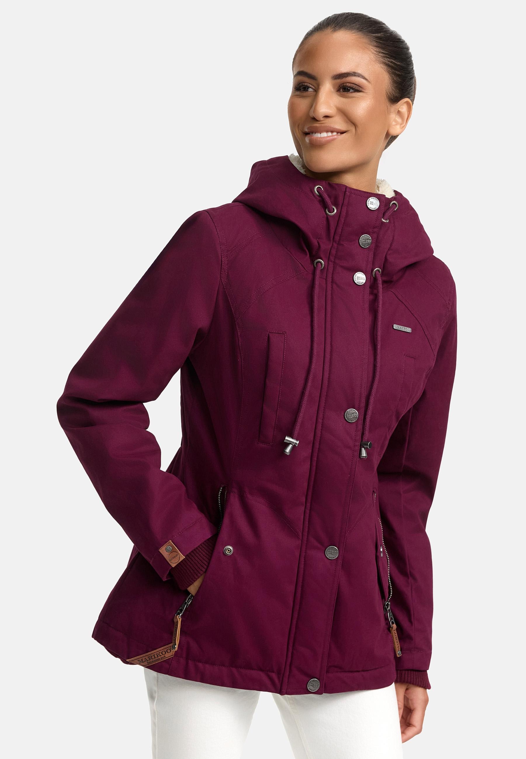 Marikoo Winterjacke »Bikoo«, mit Kapuze, sportliche Damen Outdoor Baumwolljacke mit Kapuze