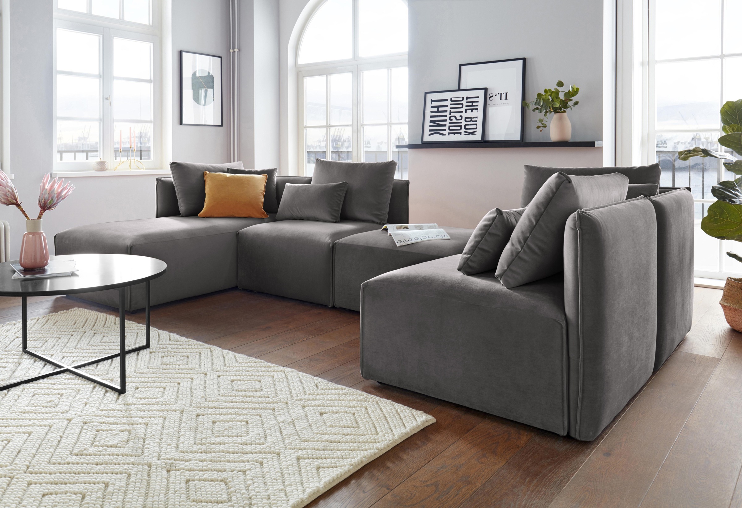 OTTO home Wohnlandschaft "Nöre U-Form" 5 Teile, in vielen Bezugsqualitäten günstig online kaufen