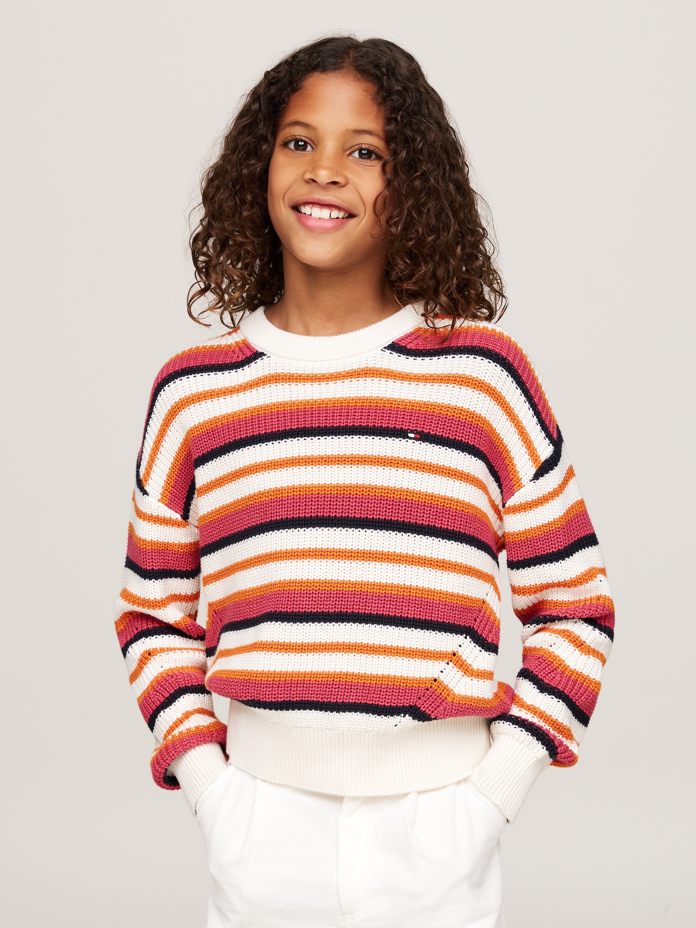 Tommy Hilfiger Strickpullover »ESSENTIAL STRIPE SWEATER«, mit bunten Streifen