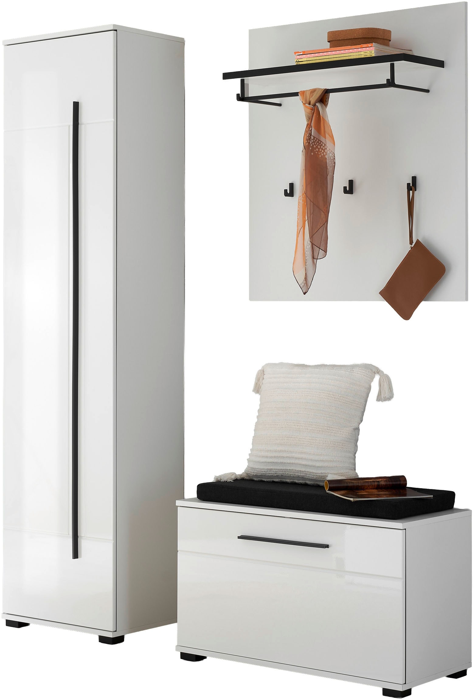 Home affaire Garderoben-Set "Cantara, moderne Garderobe, Komplettset mit viel Stauraum" Komplett-Set, 3 Stk. tlg.
