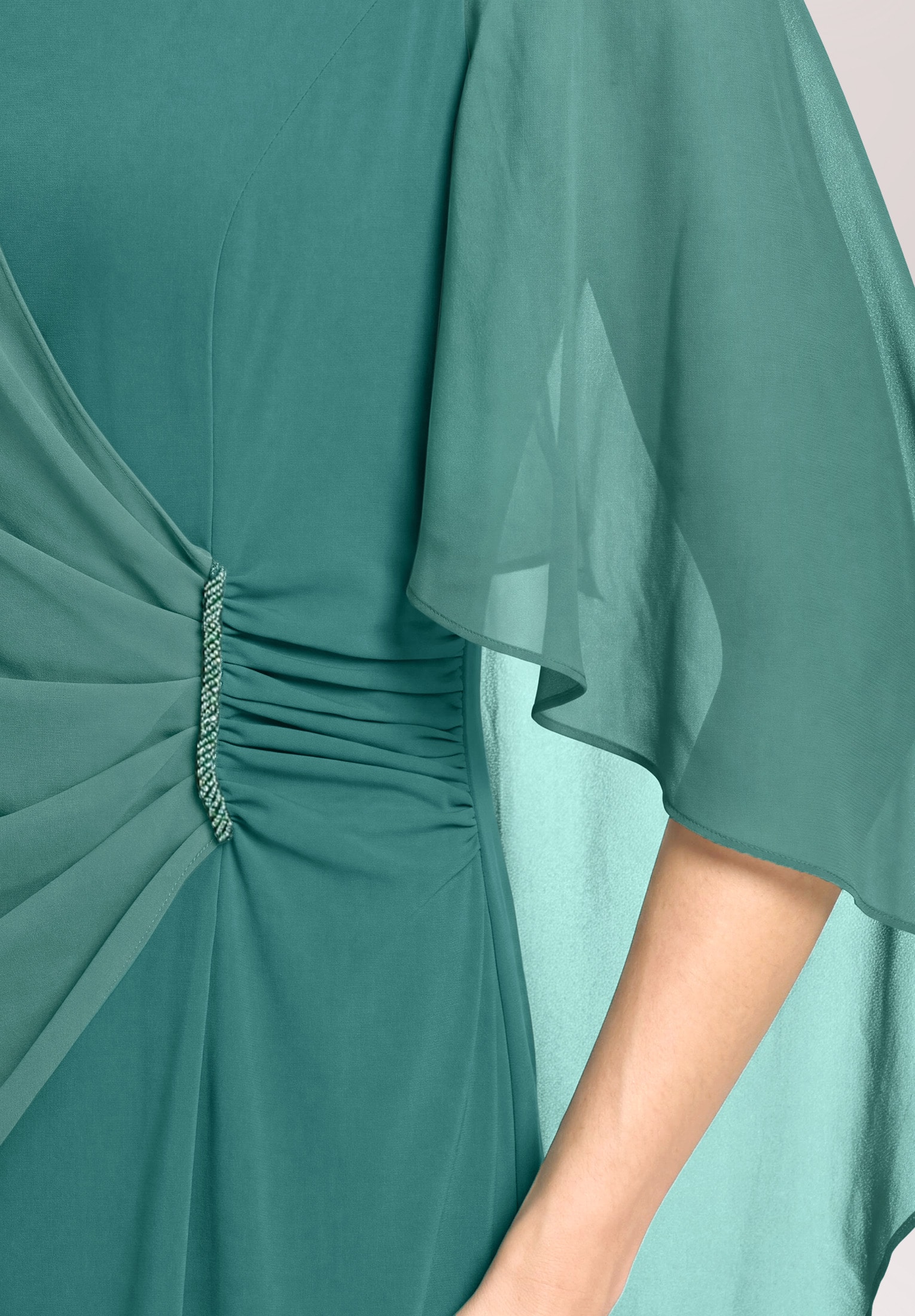 Vera Mont Cocktailkleid »Damen mit Raffung« Ohne Tasche Materialmix