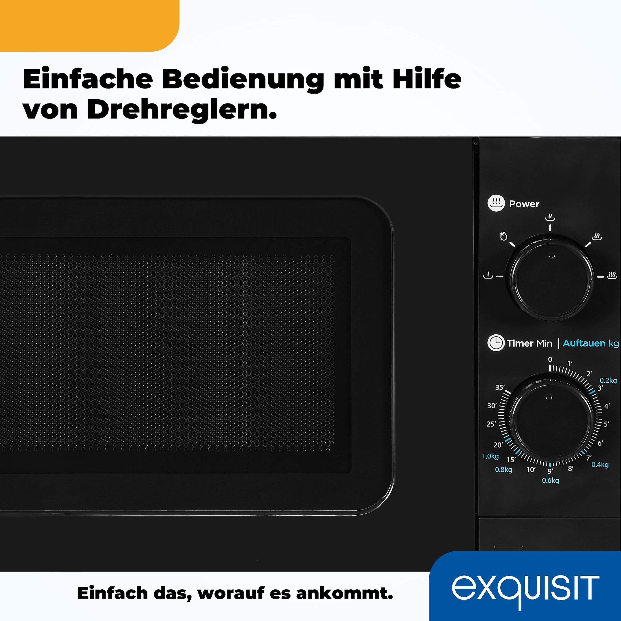 exquisit Mikrowelle »WP 700 J17-3 sw«, Mikrowelle, 700 W