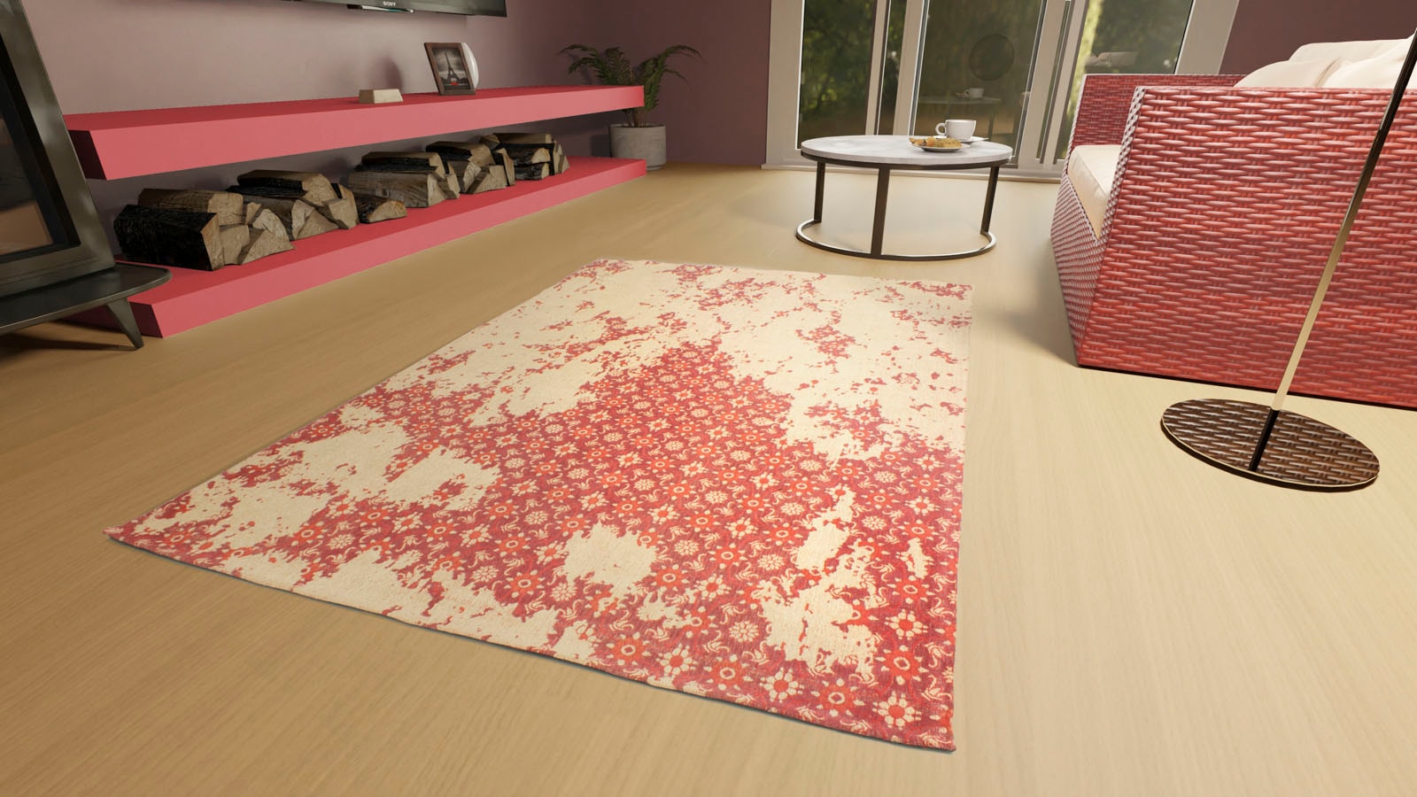 morgenland Teppich »VINTAGE COMET«, rechteckig, 6 mm Höhe, Kurzflor, Viskose, Shabby, Wohnzimmer
