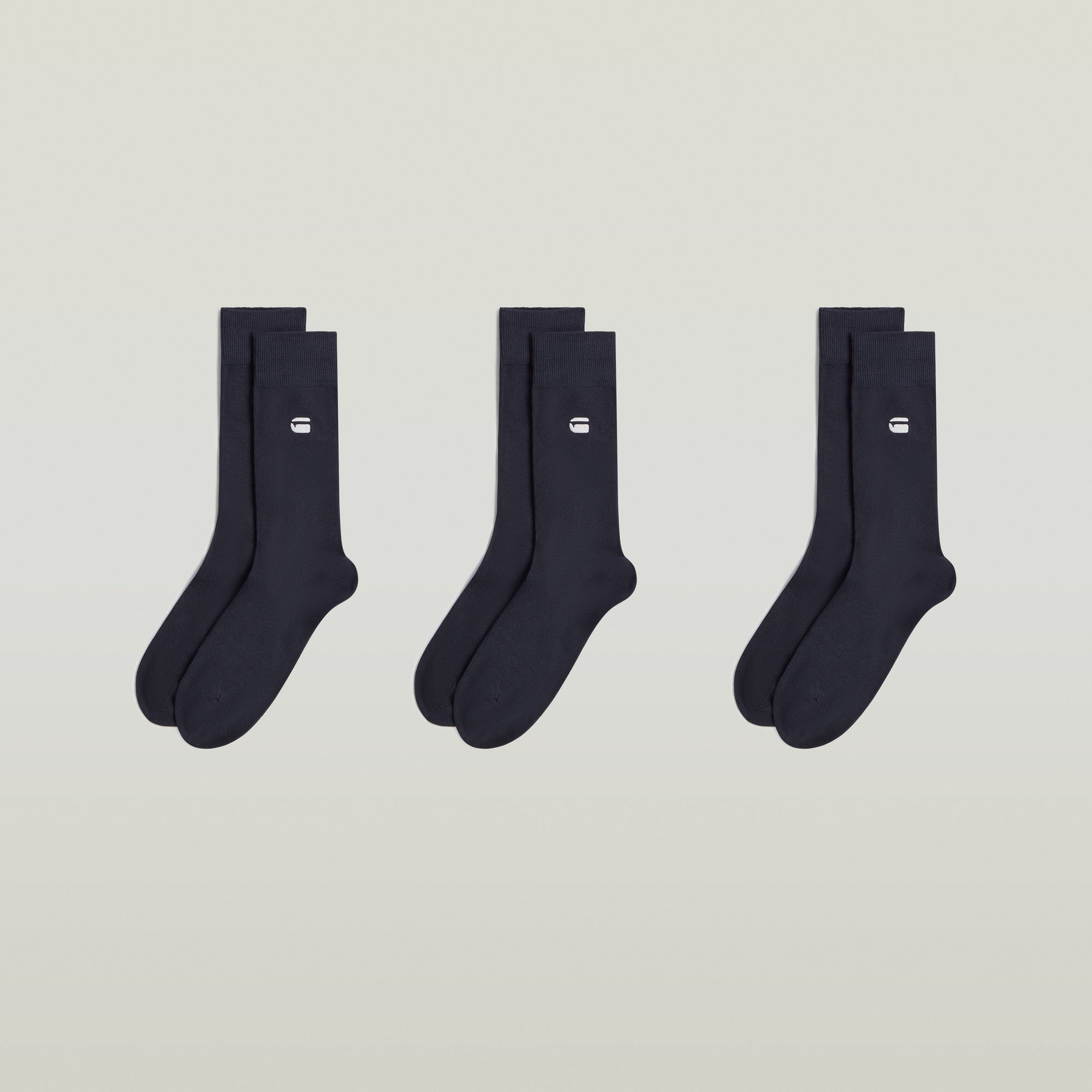 G-STAR Socken »SAGE, 3 PACK SOCKS« Packung, 3 Paar tlg. unifarben mit Logostickerei