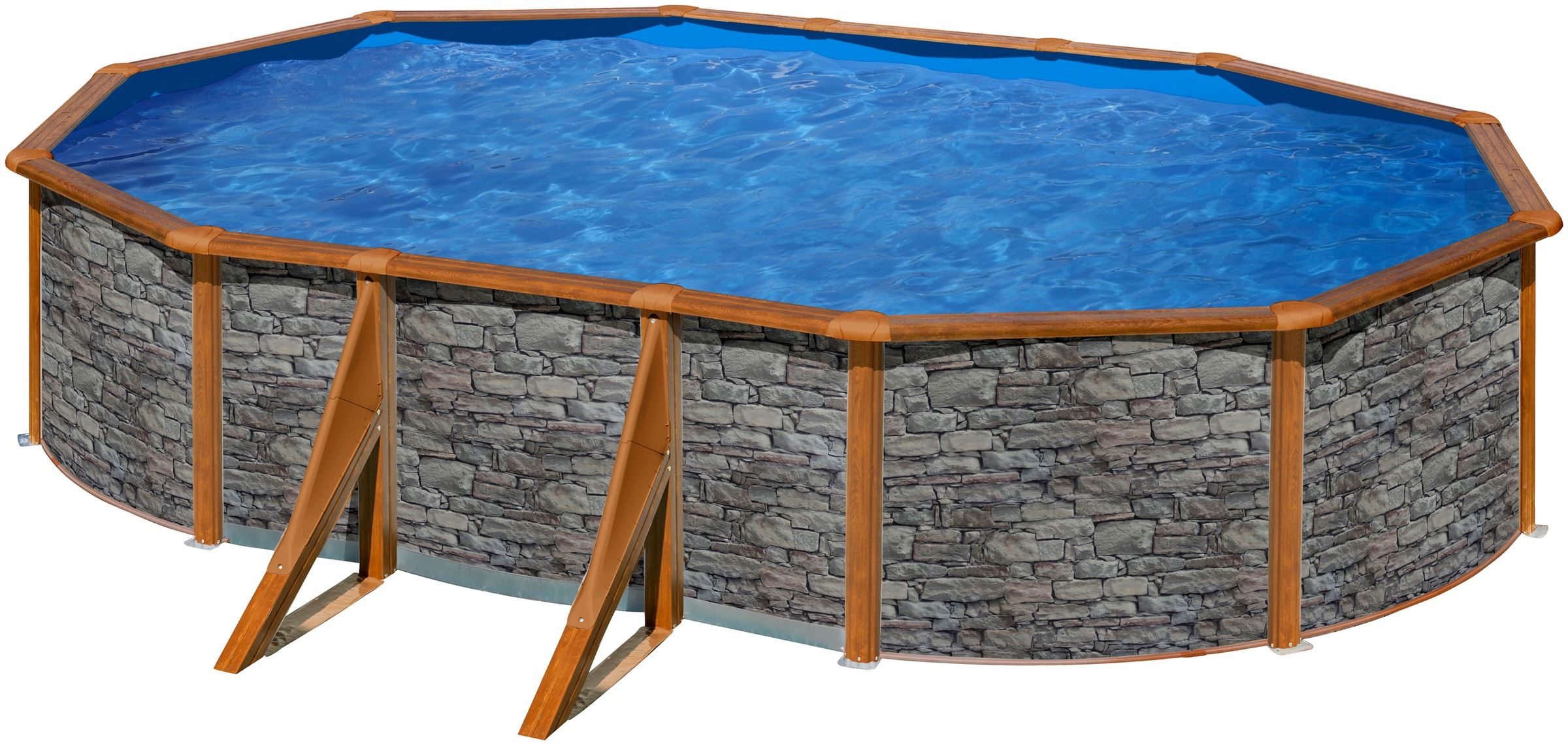 KONIFERA Ovalpool "PANAMA 4" Steindekor, Höhe 120 cm, in versch. Größen günstig online kaufen
