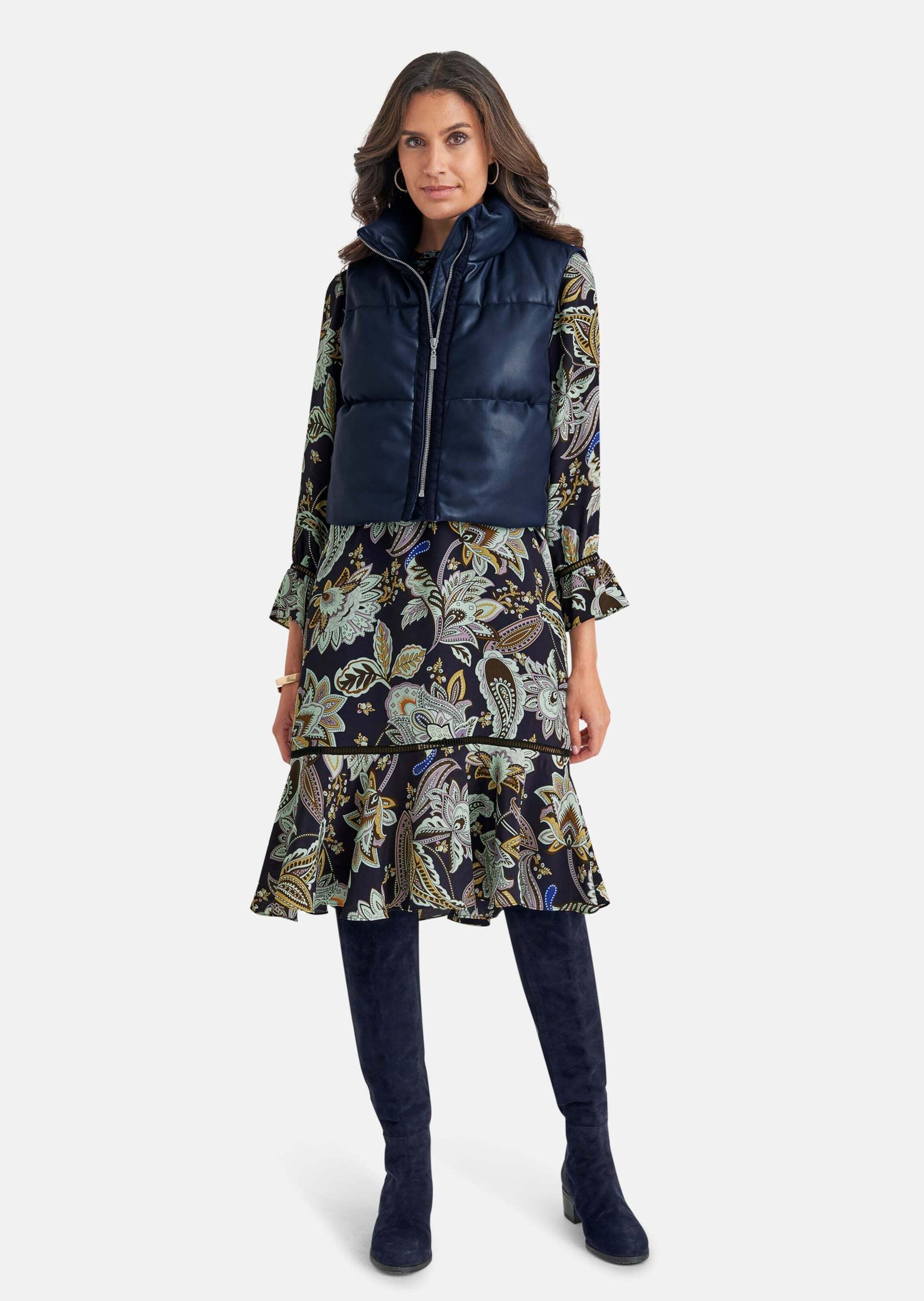 MADELEINE Kurzweste "Weste Kurze Steppweste in Lederoptik" günstig online kaufen