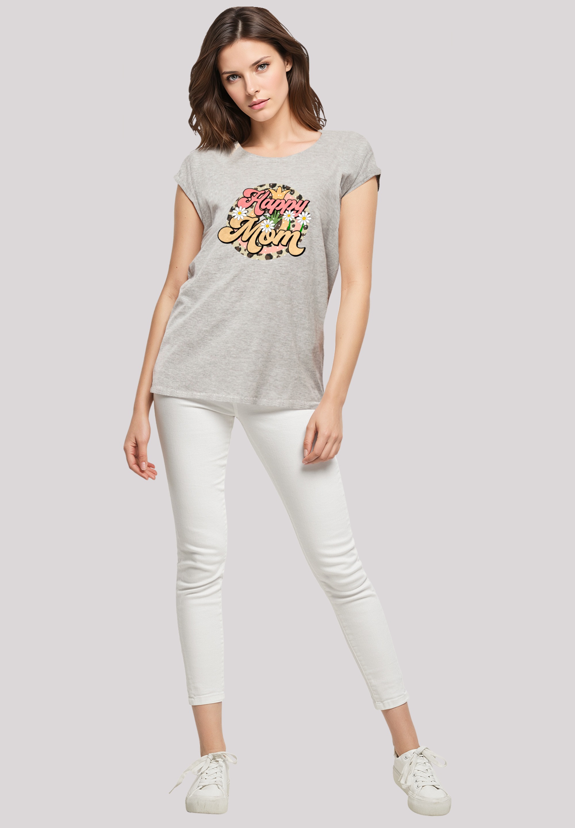 F4NT4STIC T-Shirt »Mothers Day Floral Design Happy Mom«, Premium Qualität