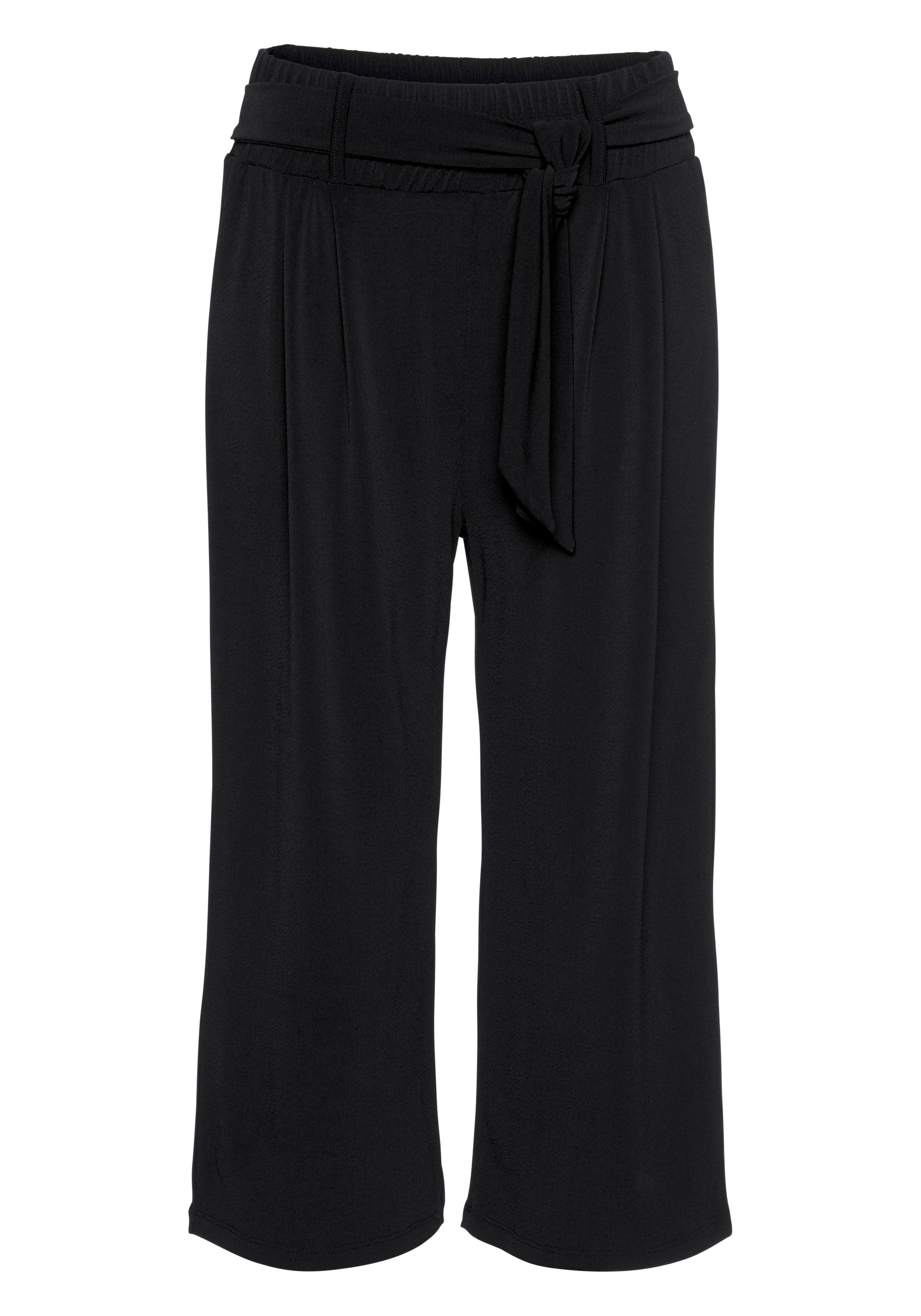 LASCANA Culotte, (mit Bindegürtel), in 7/8-Länge und Bindegürtel, Jerseyhos günstig online kaufen