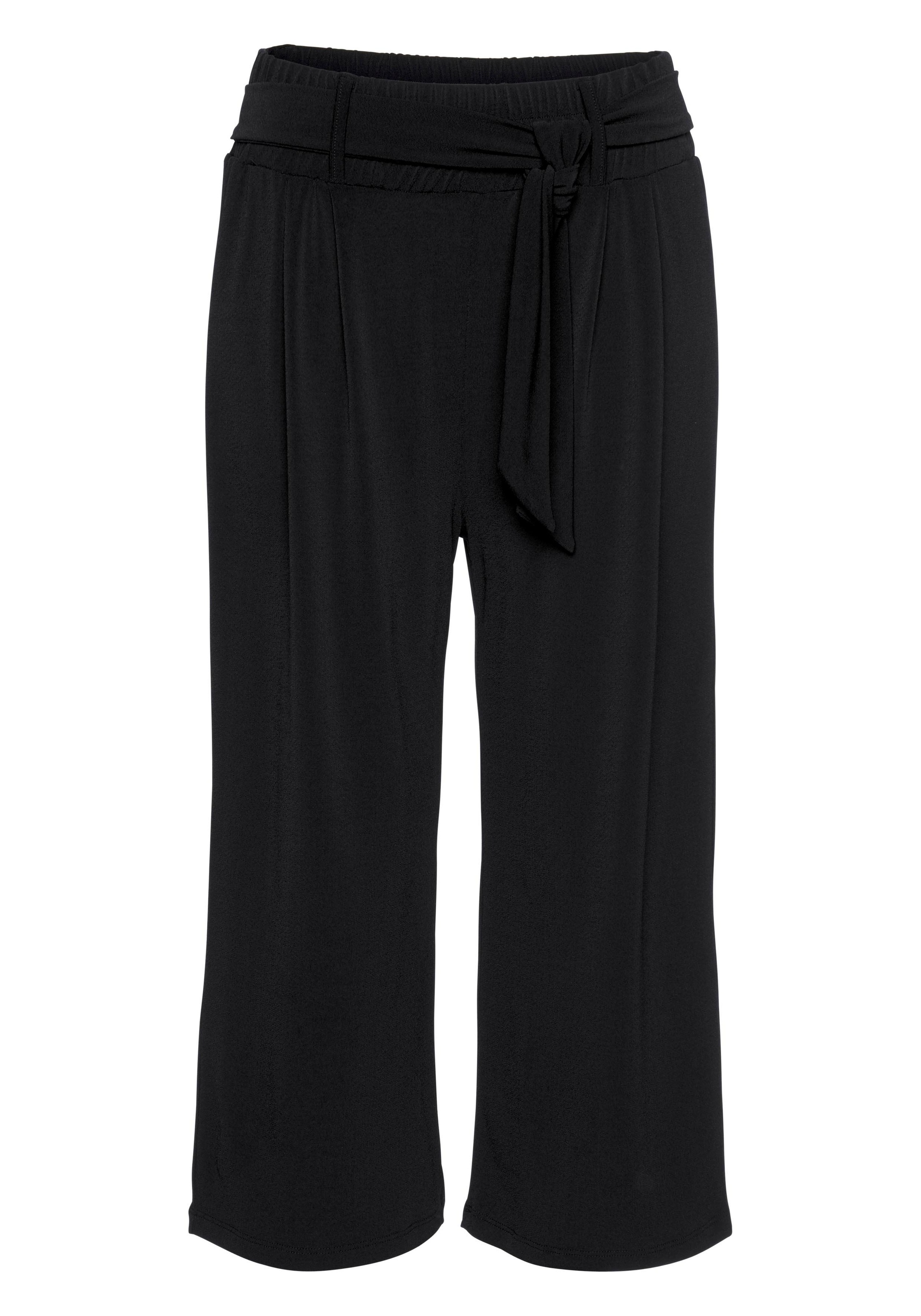 LASCANA Culotte (mit Bindegürtel) in 7/8-Länge und Bindegürtel, Stoffhose, günstig online kaufen