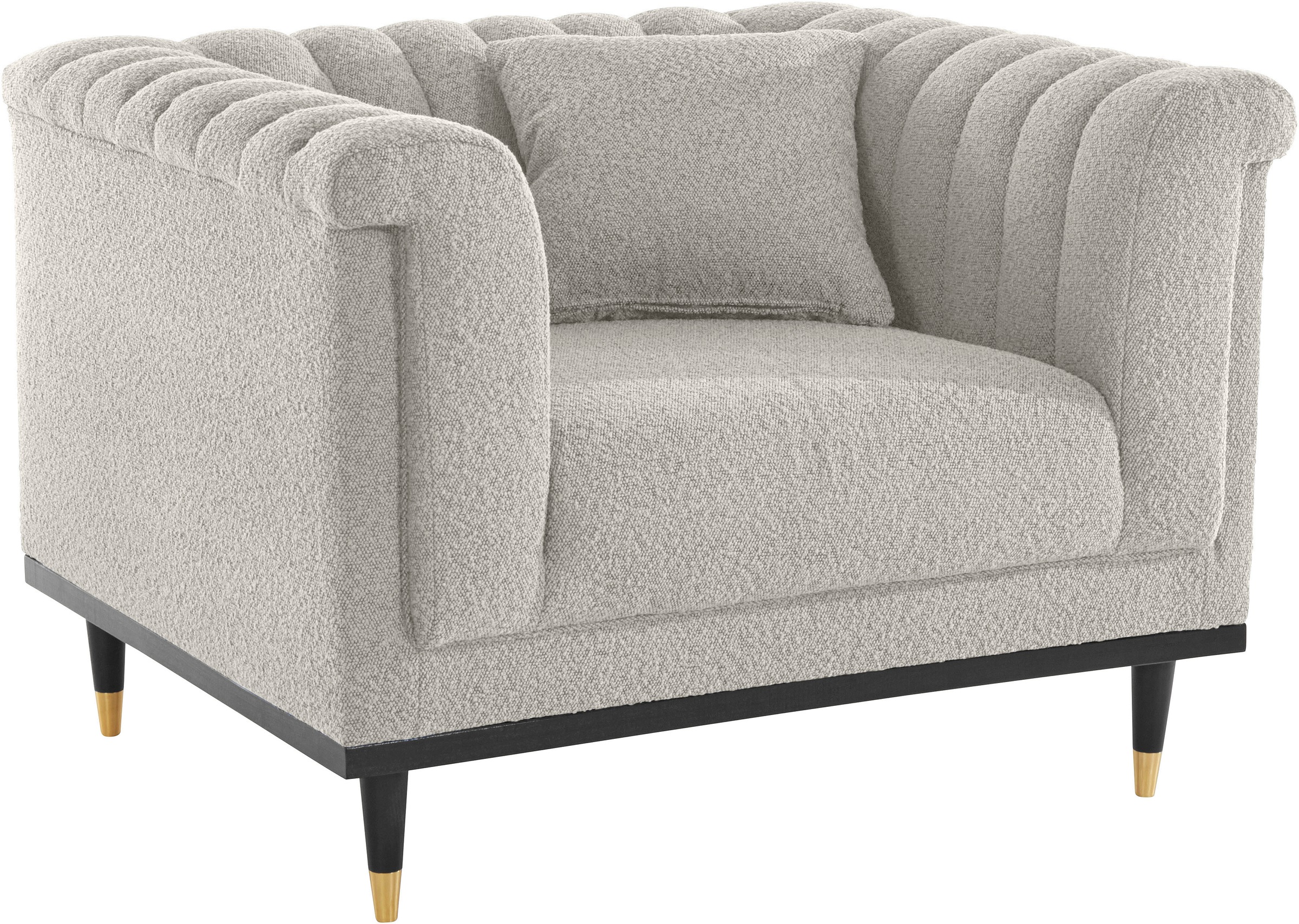 Guido Maria Kretschmer Home&Living Cocktailsessel »Chamby New Sessel«, im Bouclé-Strukturbezug mit Steppung im Lehnenbereich