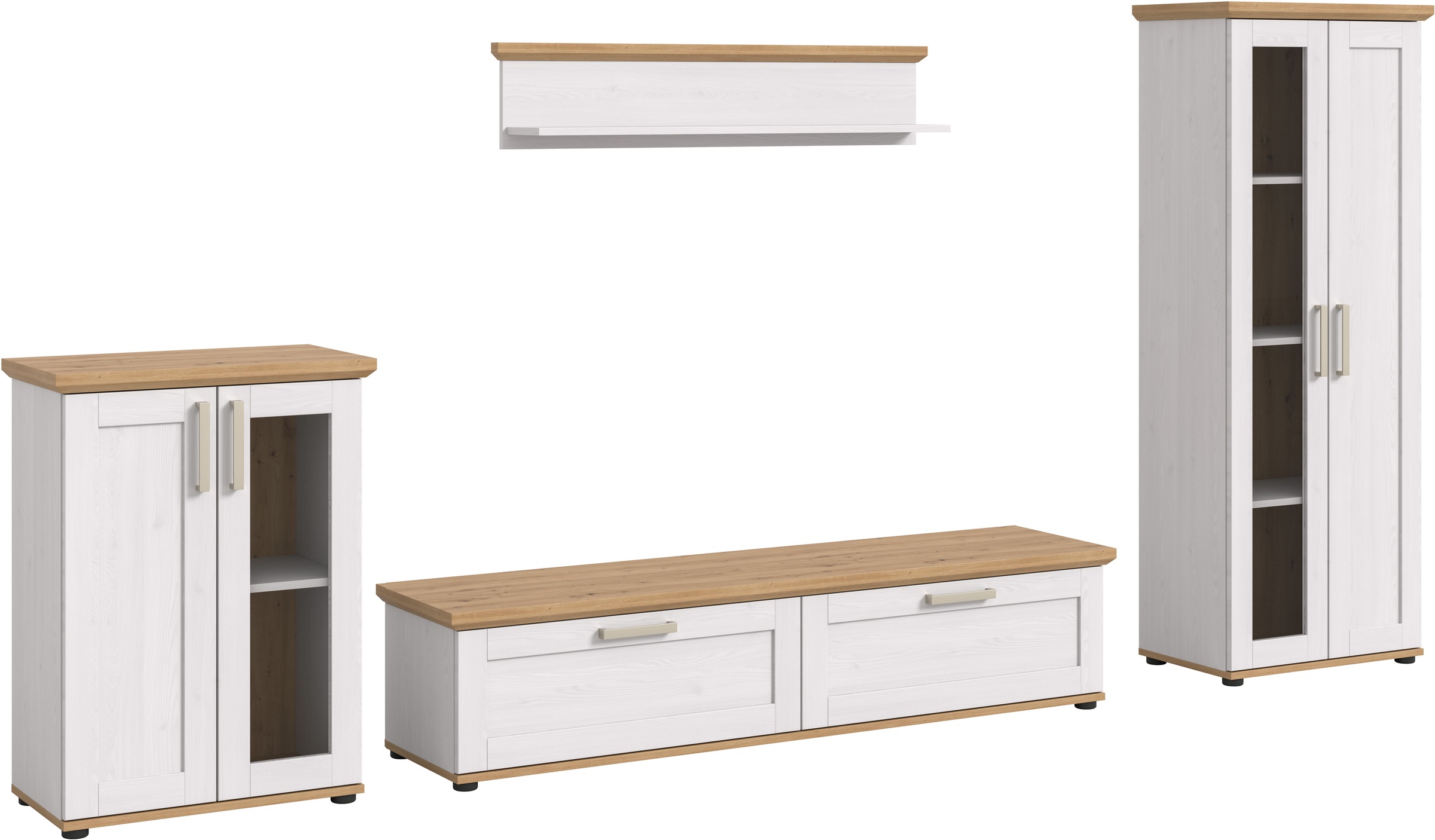 Home affaire Wohnwand "Cosenza", (Set, 4 St.), Cosenza, Breite: 336 cm,2xVi günstig online kaufen