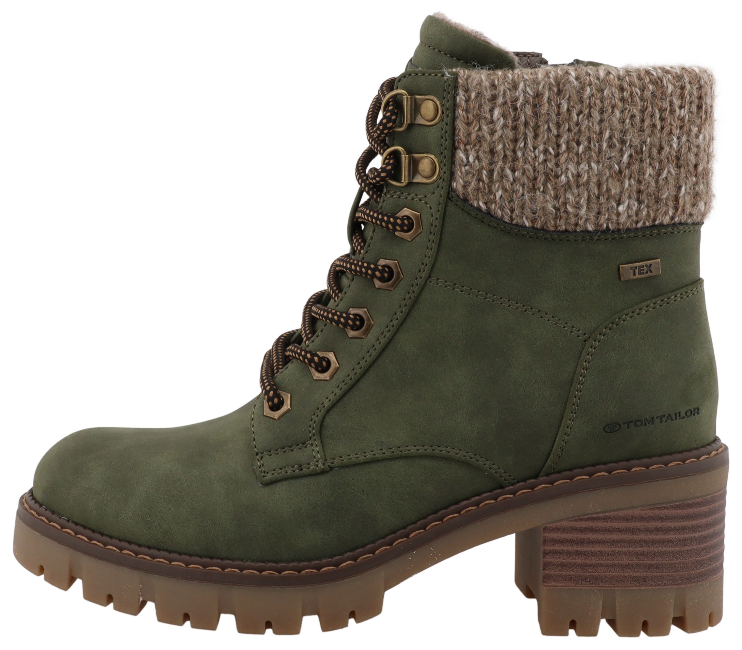TOM TAILOR Winterstiefelette  Workerboots, Stiefelette mit Blockabsatz