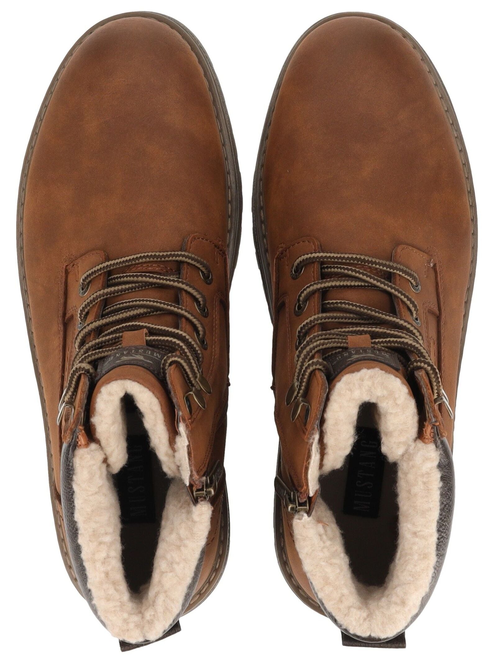 Mustang Shoes Schnürstiefelette »Mustang Shoes Stiefelette Lederimitat«