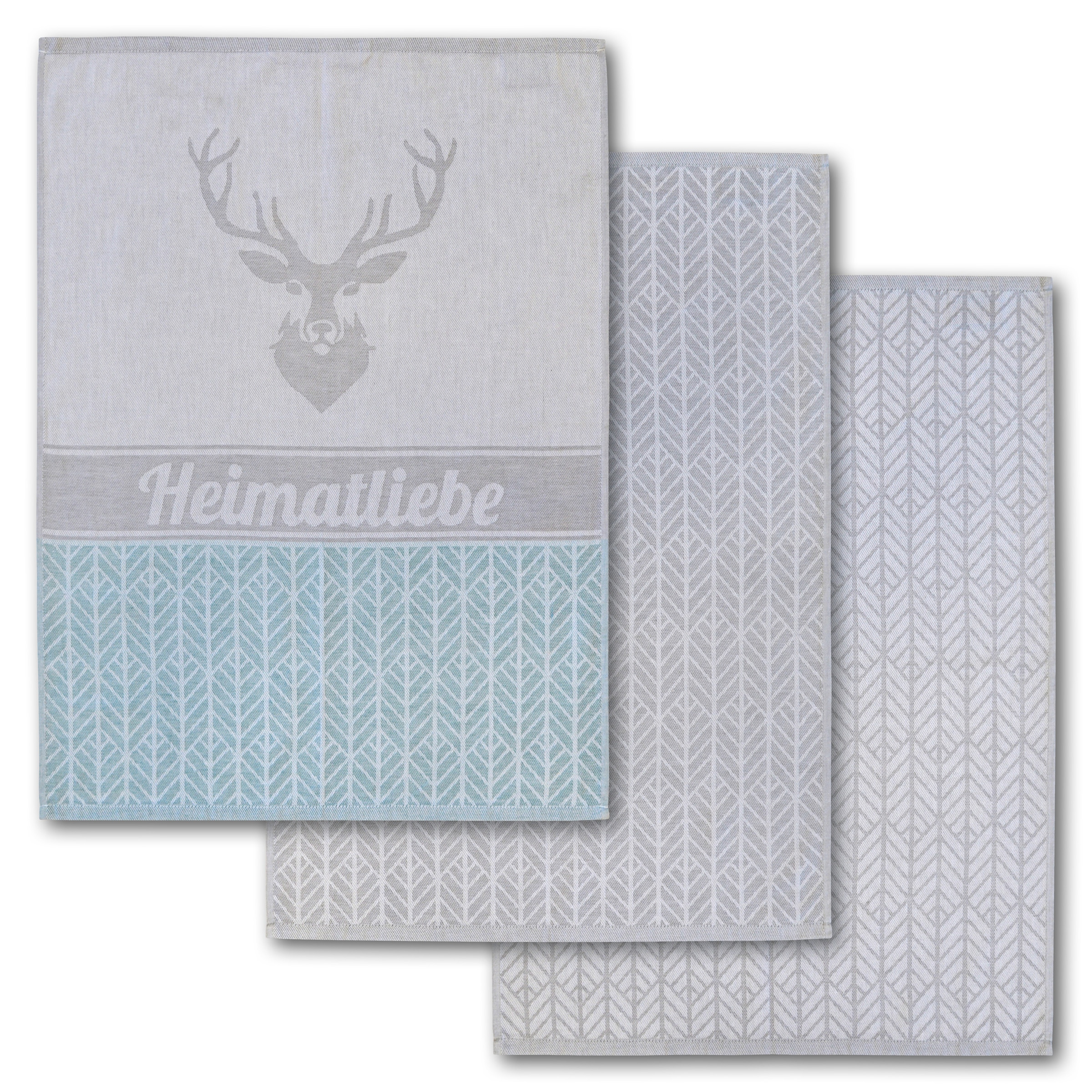 Dyckhoff Geschirrtuch "Heimat, mit 3 verschiedenen Motiven, Heimatliebe" au günstig online kaufen