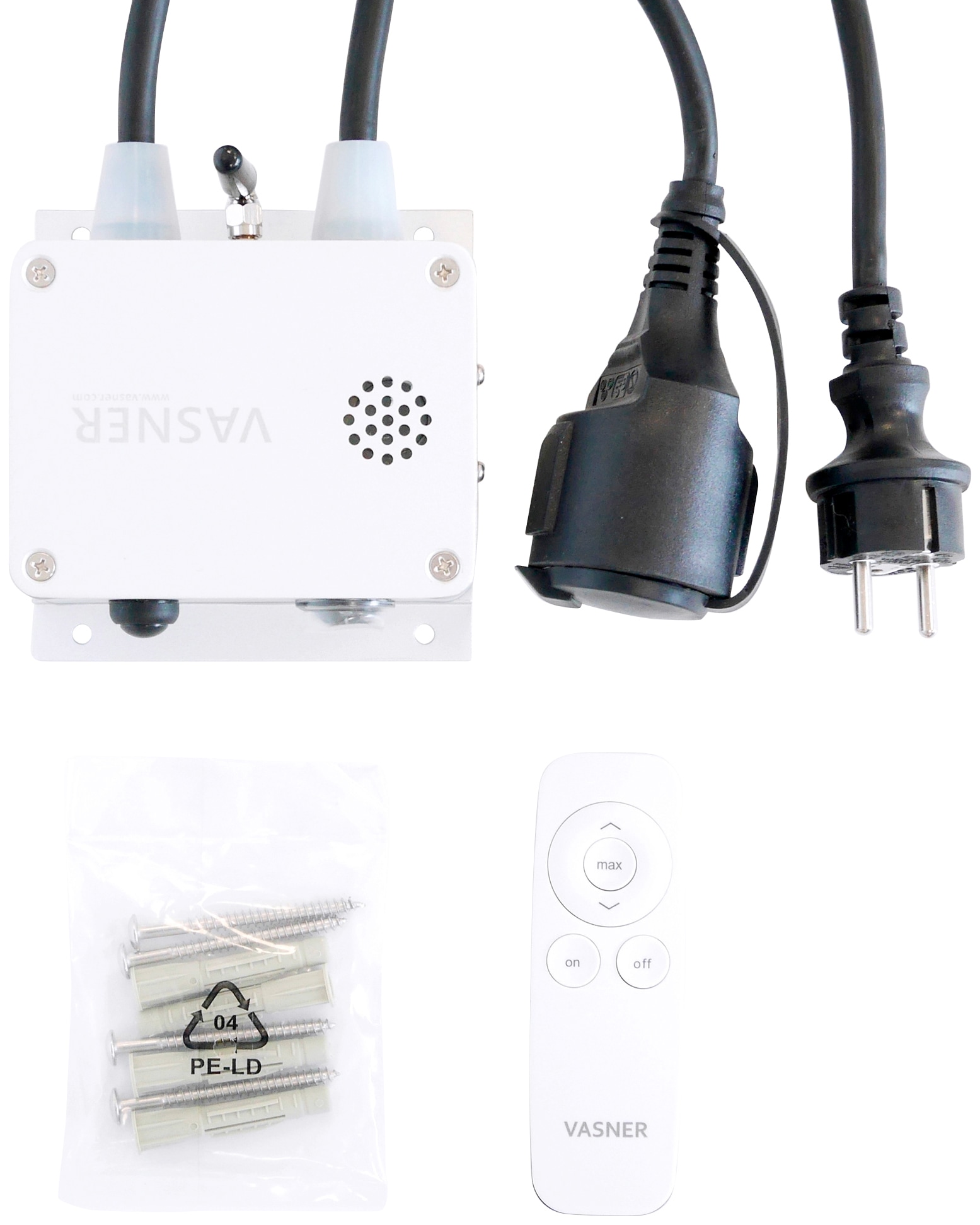 VASNER Bluetooth-Modul, B:11,5cm H:5,3cm, weiß, Funksteuerungsmodule, für Heizstrahler, Fernbedienung + App, stufenlose Dimmung