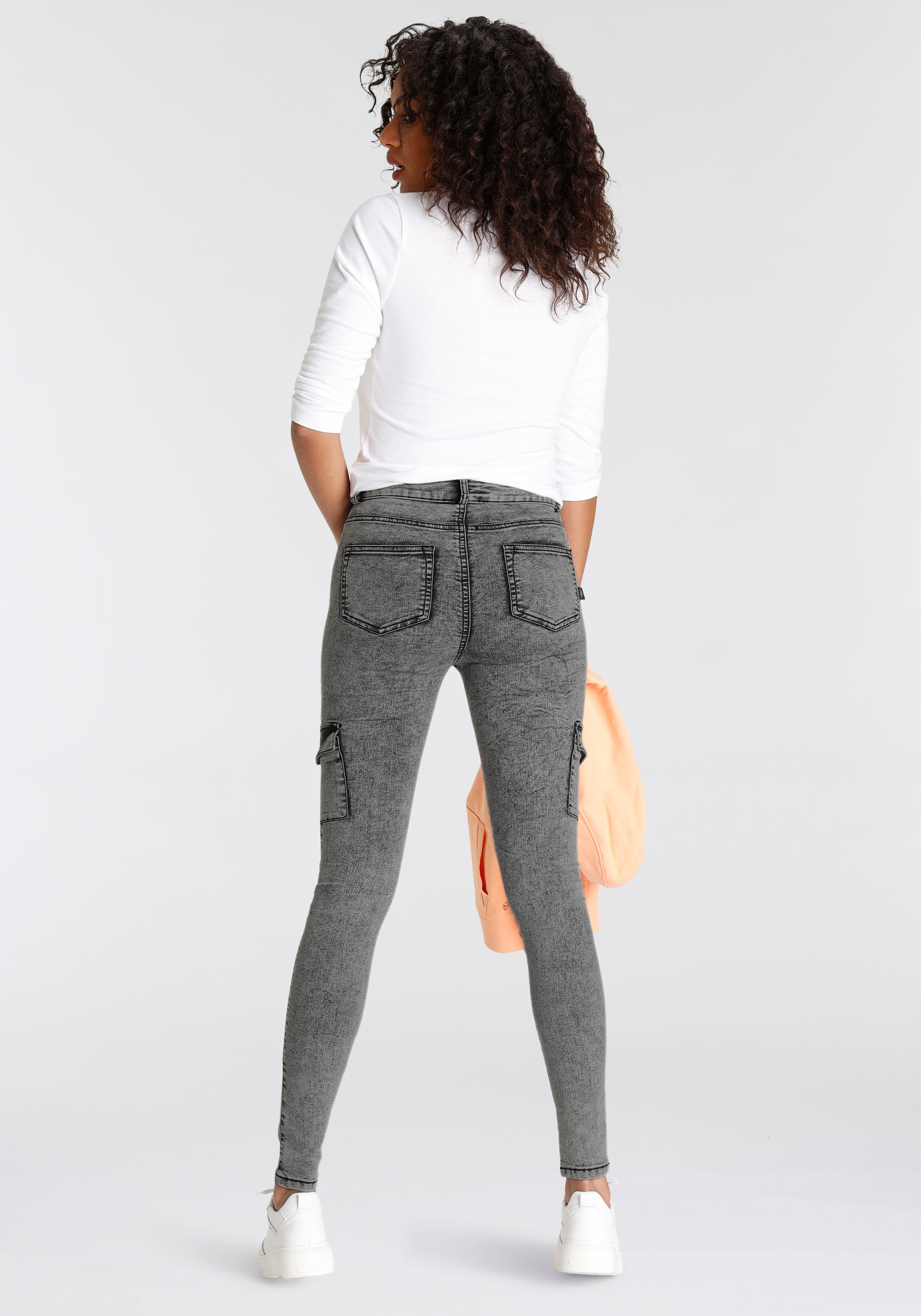 Arizona Skinny-fit-Jeans »Ultra Stretch«, High Waist mit Cargotaschen  online bestellen | BAUR