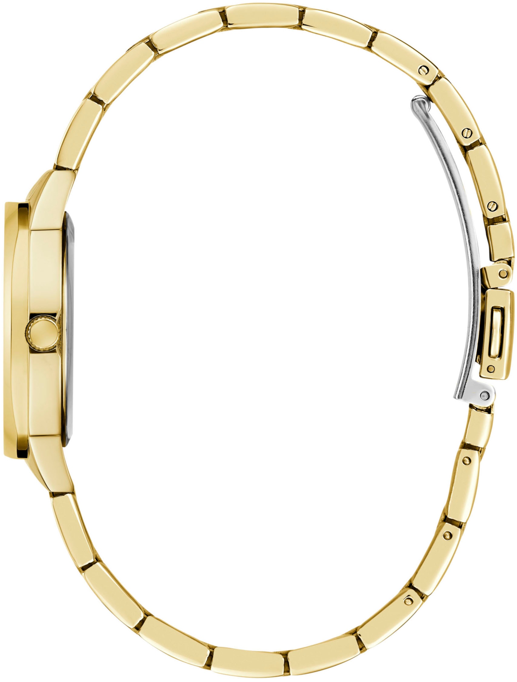 Guess Quarzuhr »CHARLOTTE«, Armbanduhr, Damenuhr, Edelstahlarmband, Mineralglas, analog