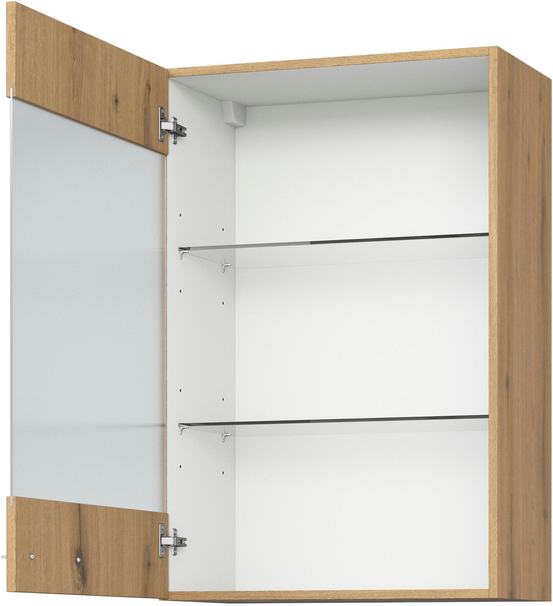 KOCHSTATION Glashängeschrank "KS-Trea OG60-90", inklusive zwei Glaseinlegeböden, Breite 60 cm, Höhe 90 cm