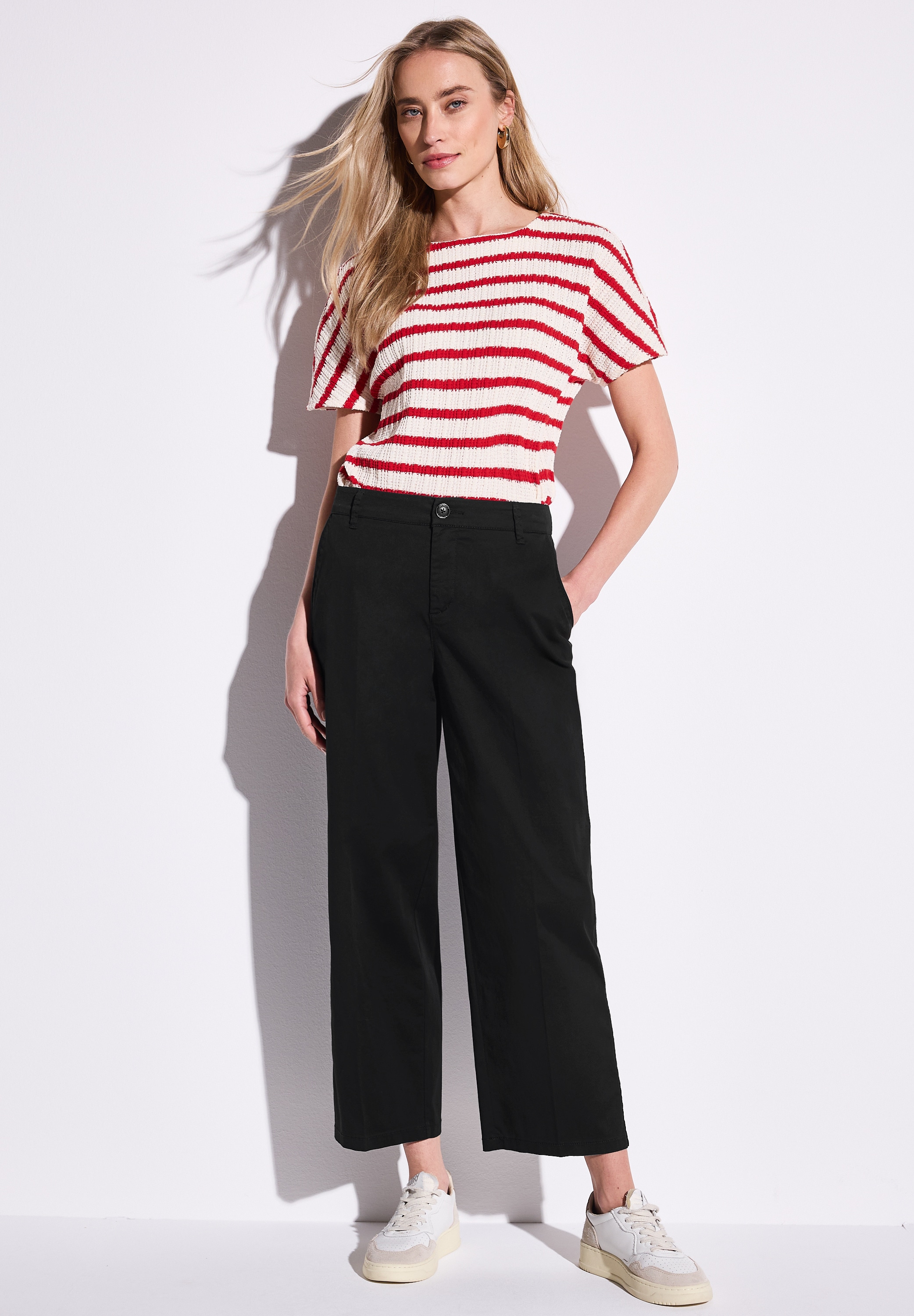 STREET ONE Chinohose, aus Baumwolle mit Stretchanteil