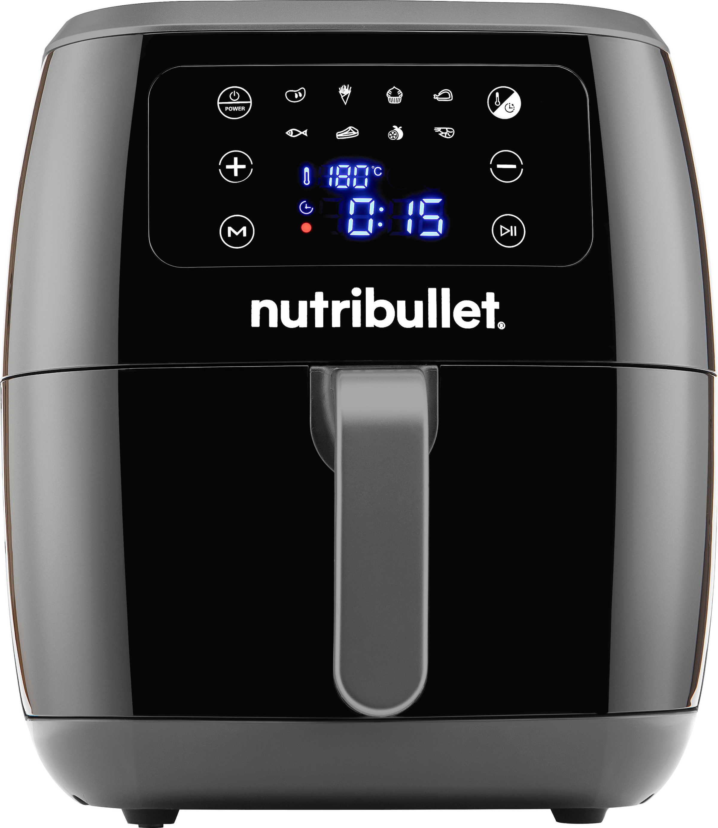 nutribullet Heißluftfritteuse »NBA071B, großes Fassungsvermögen 7L«, 1800 W, Fassungsvermögen 7 l, 8 automatische Kochfunktionen