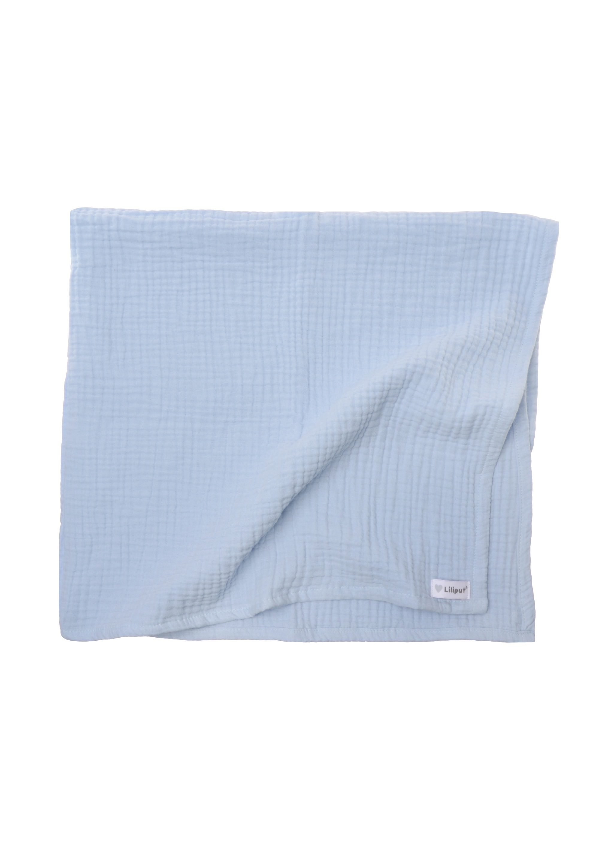 Babydecke LILIPUT, B:120cm L:85cm, blau, Baumwolle, Wohndecken, aus kuschelig-weichem Material