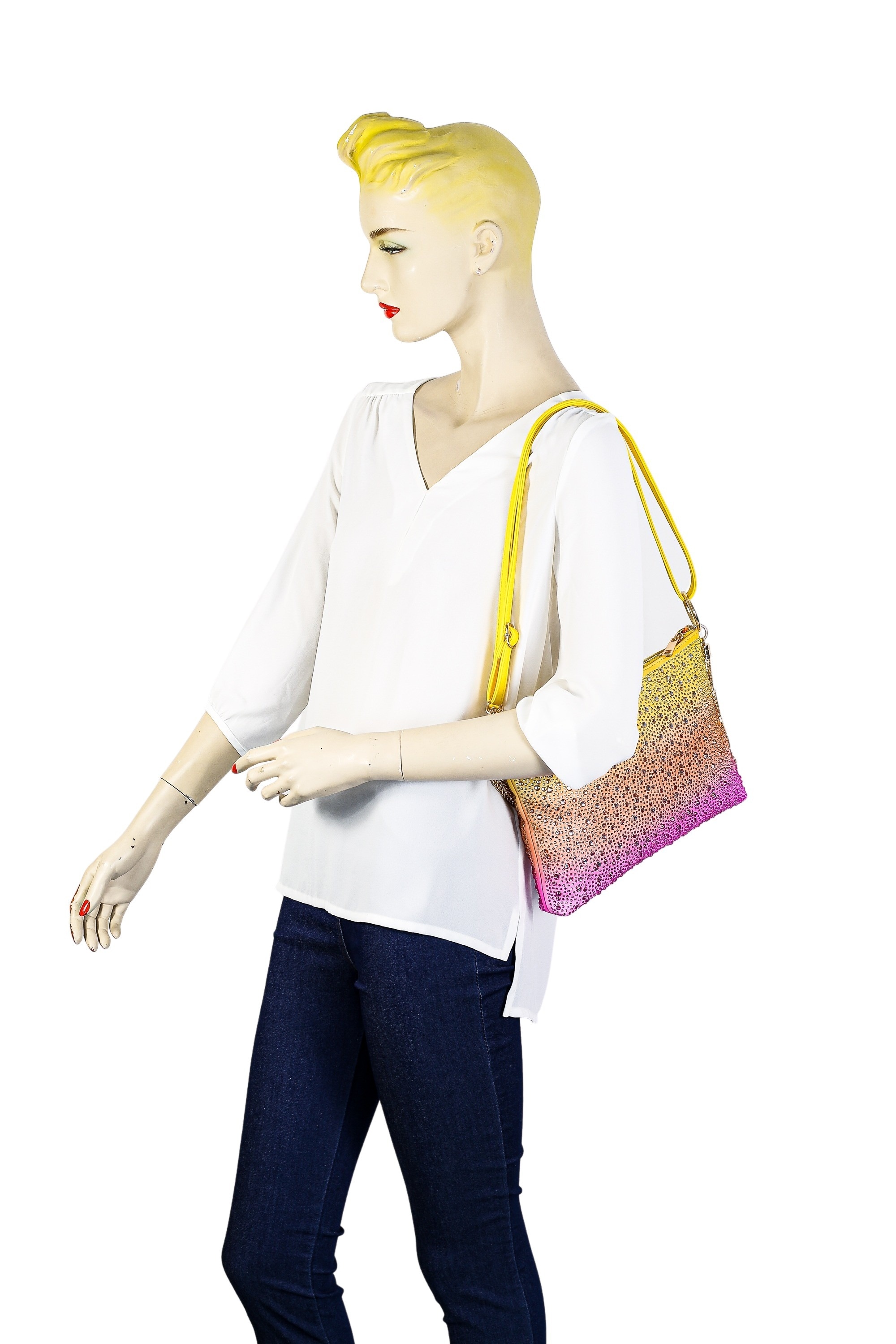 COLLEZIONE ALESSANDRO Schultertasche »Bling«, mit tausenden Strass Glitzersteinen