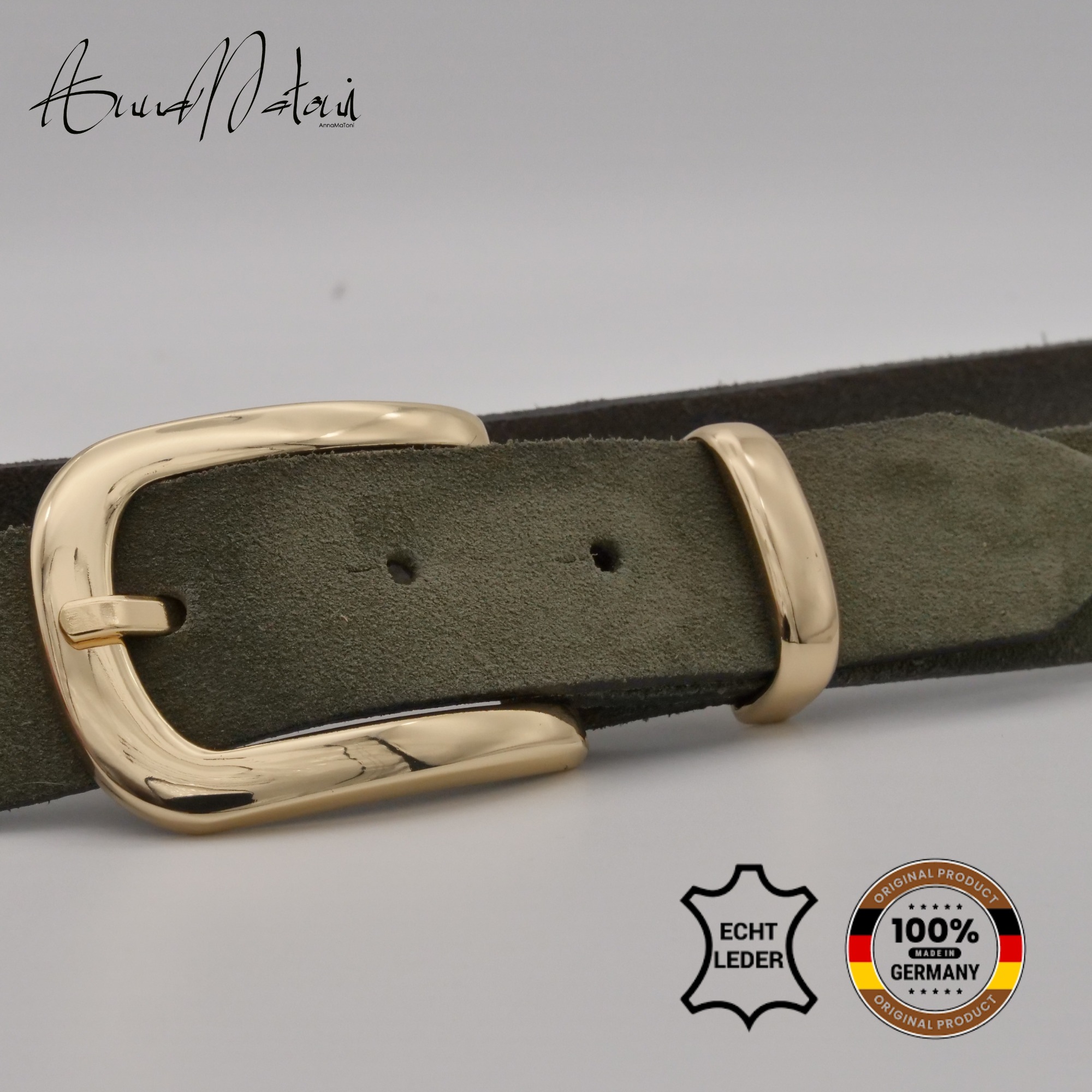 AnnaMatoni Ledergürtel "AnnaMatoni Damen Ledergürtel in hochwertigem Velour günstig online kaufen