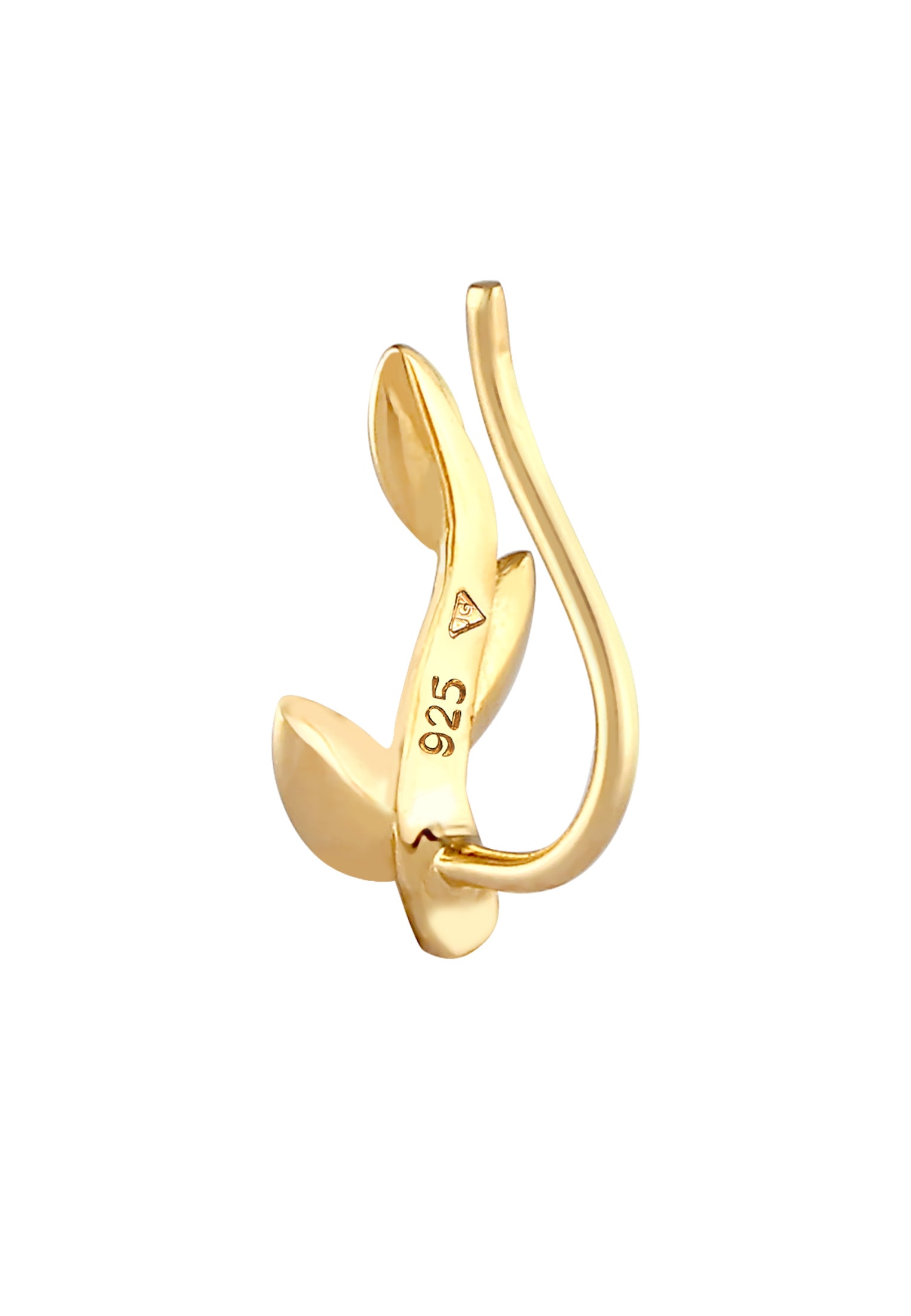 Elli Ohrklemme »Ohrringe Ear Climber Blatt Leaf Look 925 Silber (1 Stück)«