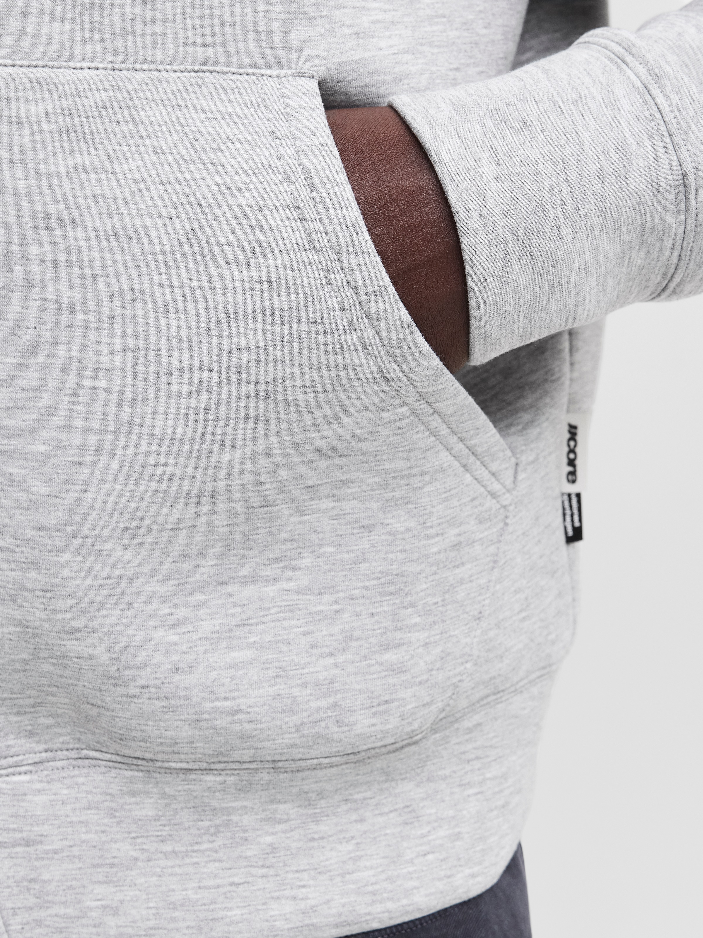 Jack & Jones Kapuzensweatjacke »JCOLEGACY SWEAT SCUBA ZIP HOOD NOOS« Materialmix, locker geschnitten