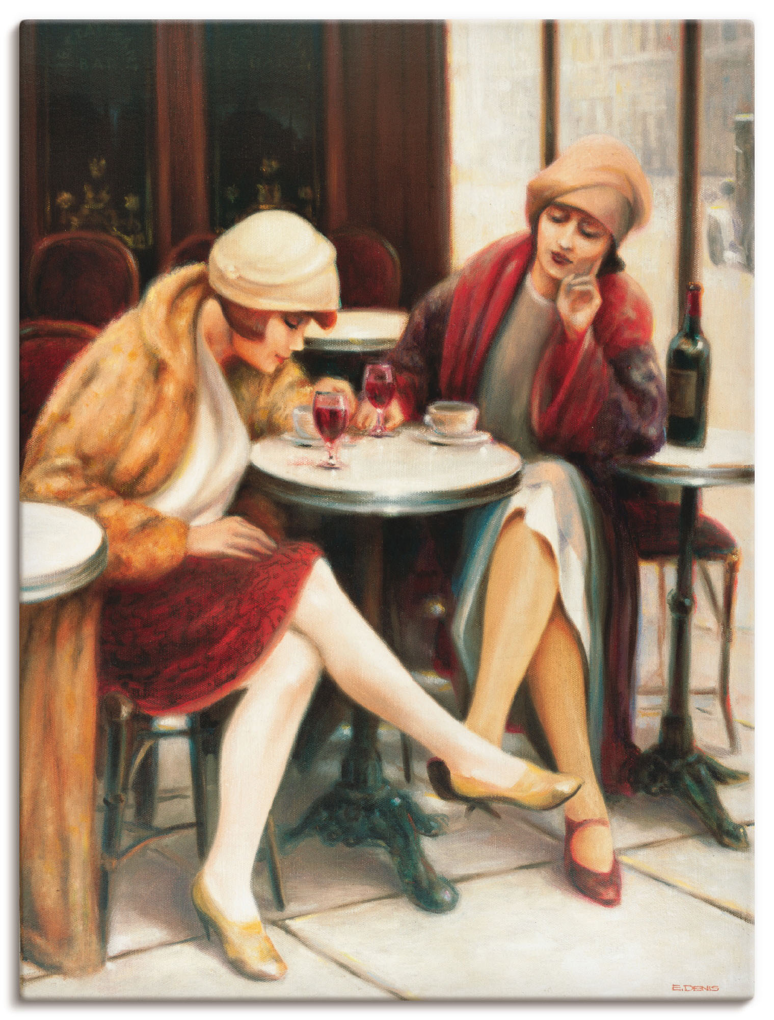 Artland Wandbild "Cafe II" Frau 1 Stk. tlg. als Leinwandbild, Poster in verschied. Größen