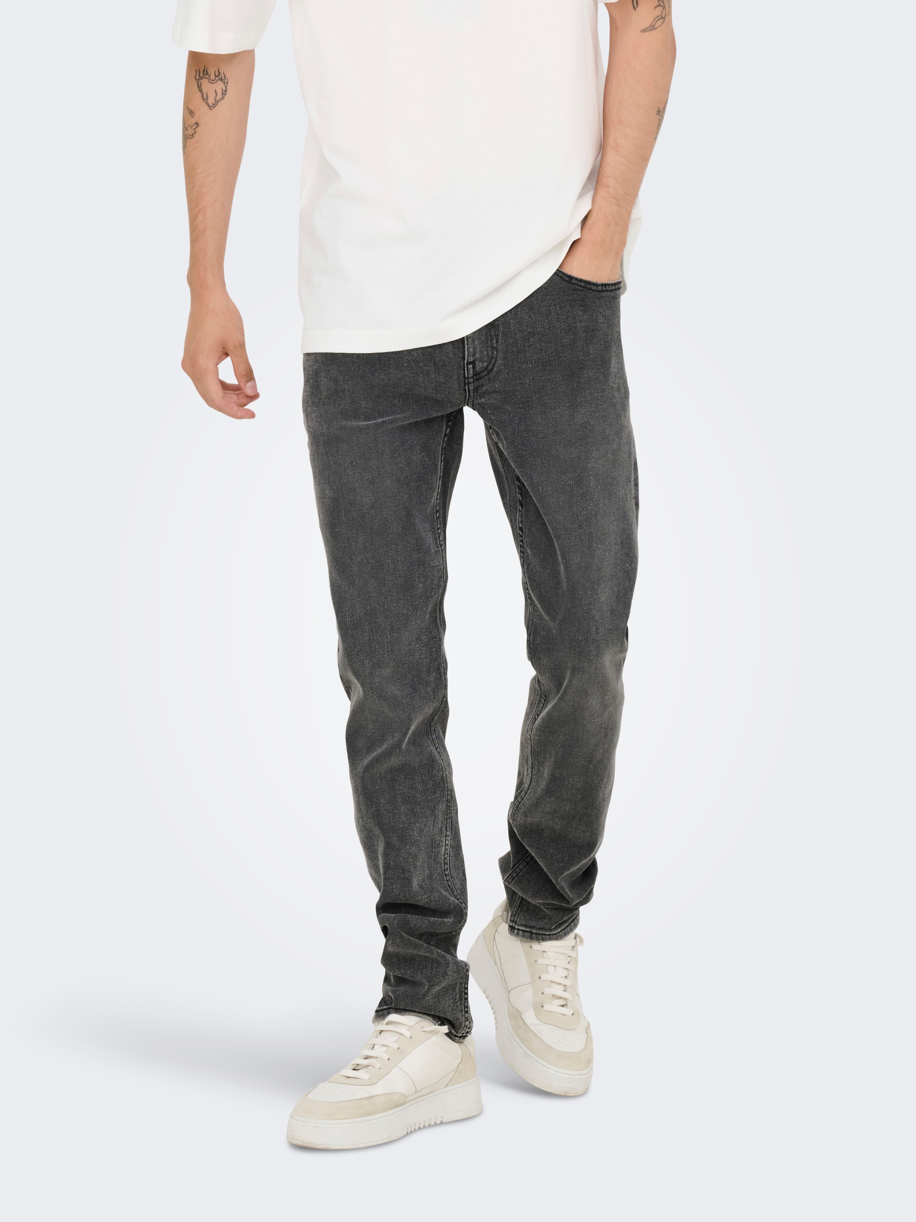 ONLY & SONS "ONSLOOM SLIM 5748 EY BOX JEANS MU" Baumwollmischung, slim fit