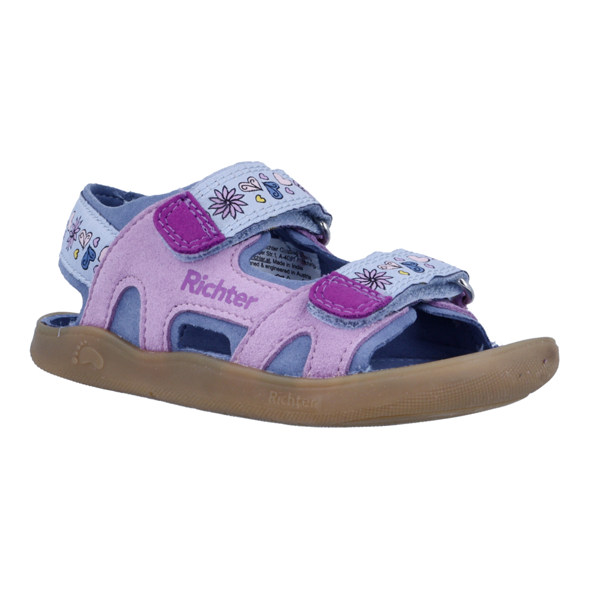 Richter Barfußschuh "Lucky" Kinderschuh, Sandale, Größenschablone zum Download, mit WMS