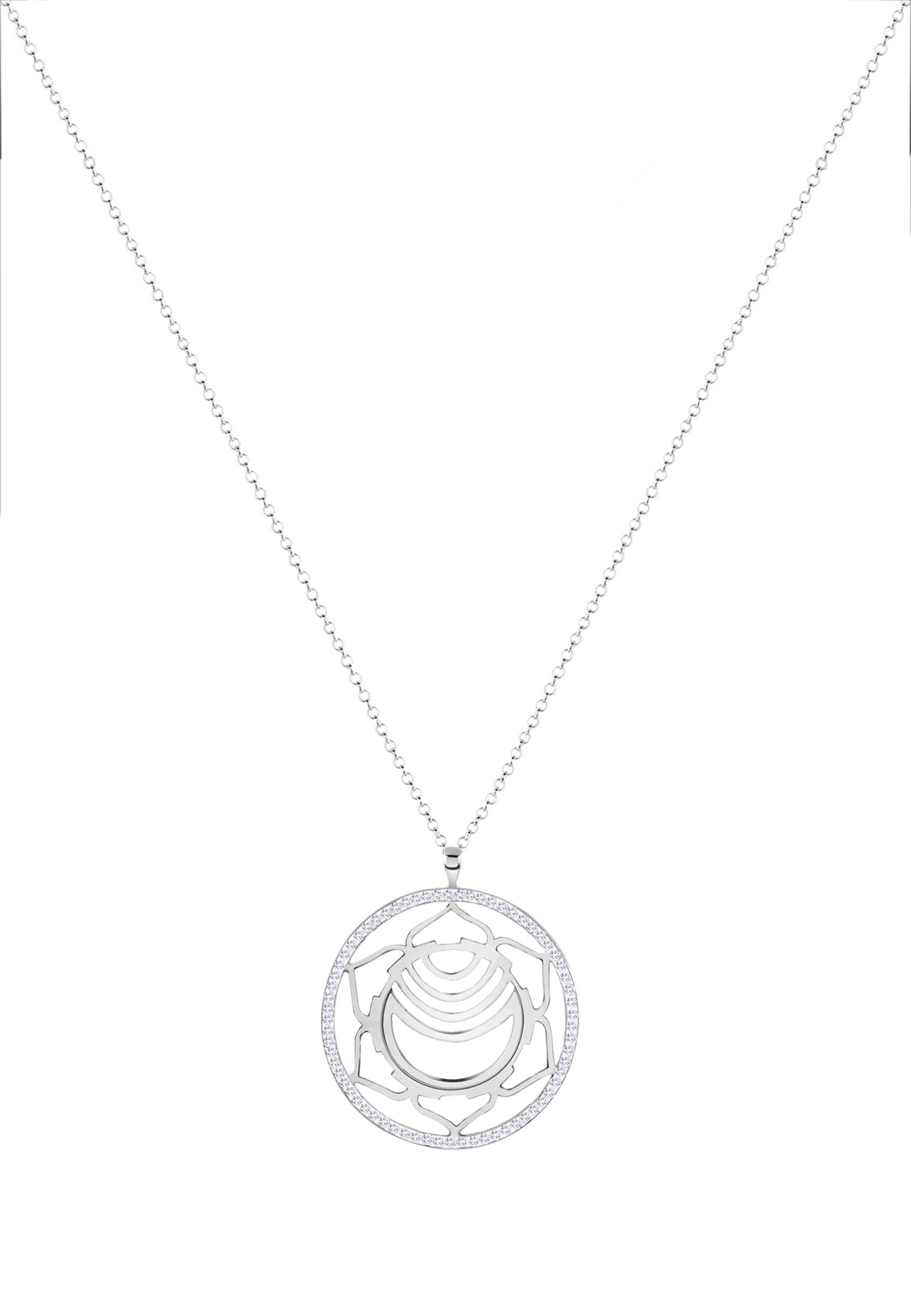 Nenalina Kette mit Anhänger »Sakral Chakra Kristalle 925 Silber«