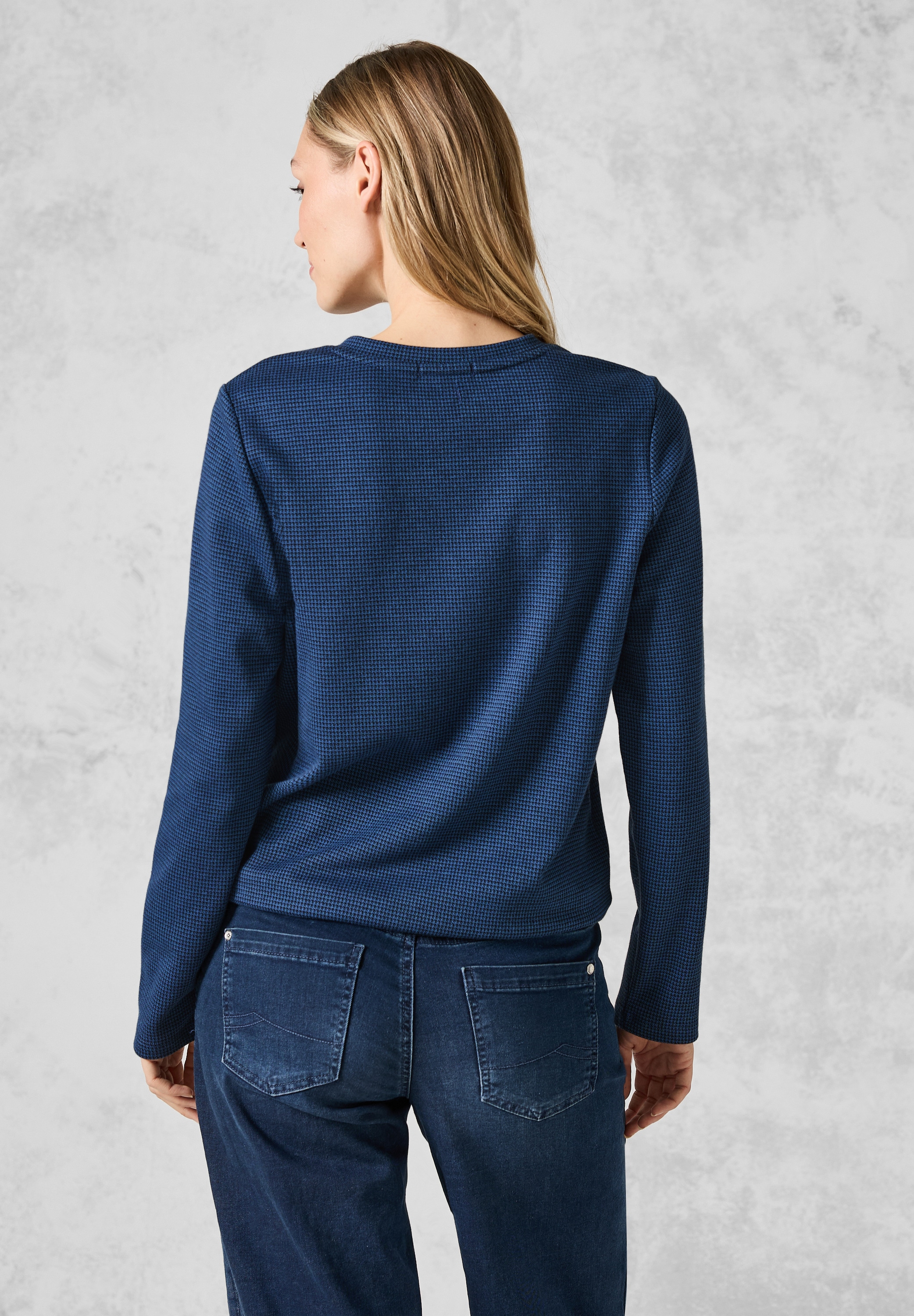 Cecil Langarmshirt, mit Materialmix