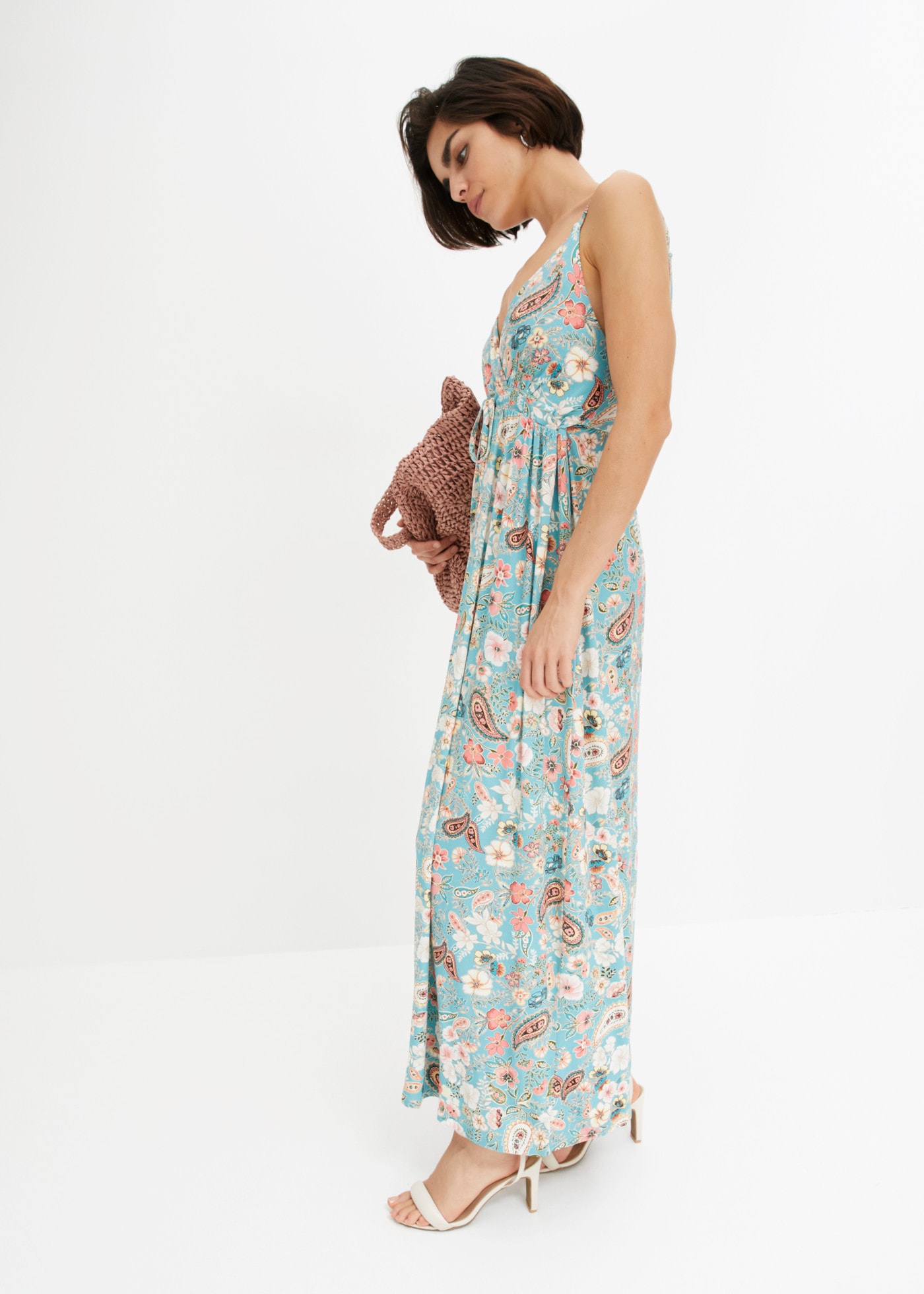 bonprix Maxikleid sommerliches Maxikleid, mit modischem Print, lockere Passform