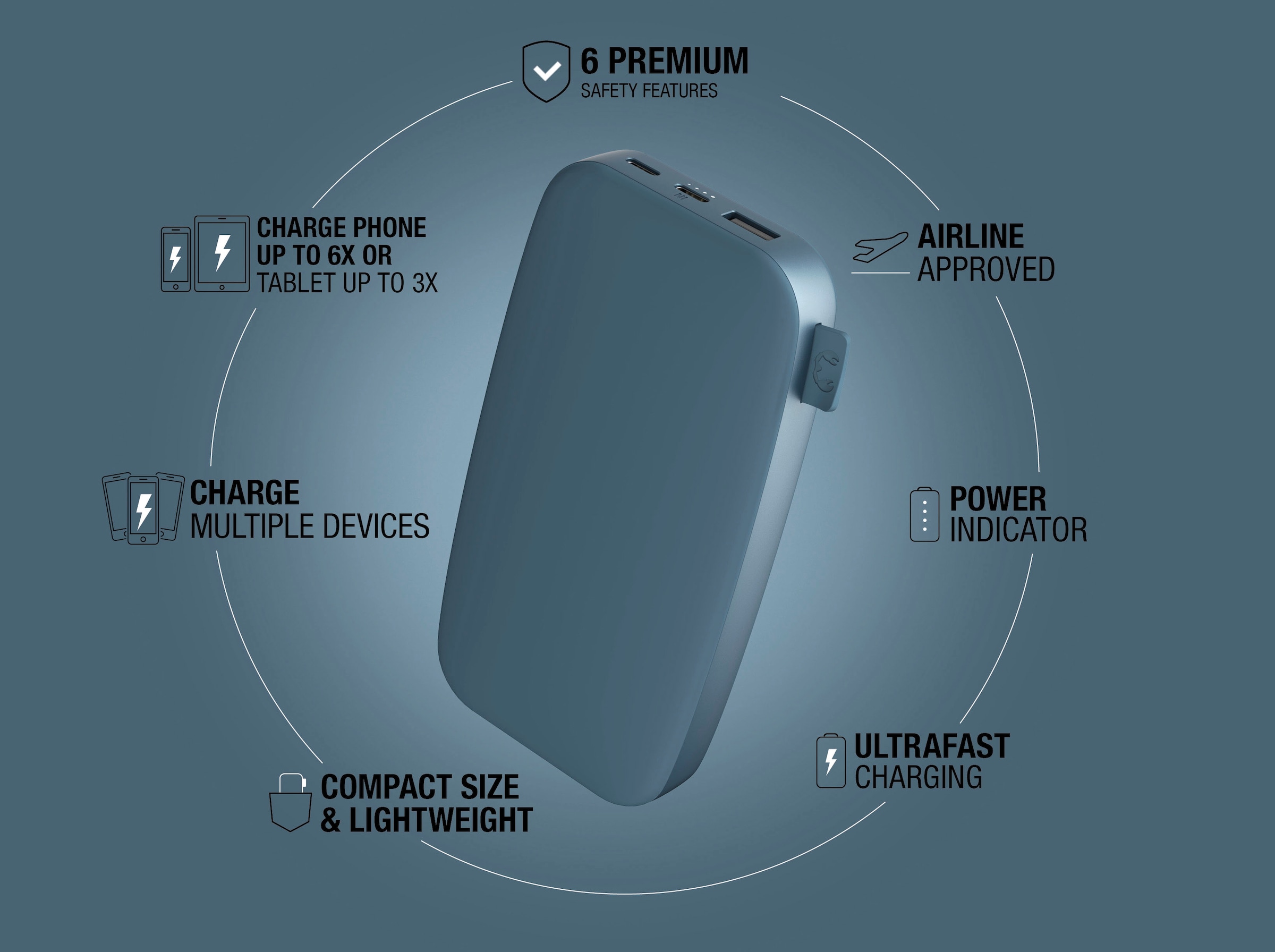 Fresh´n Rebel Powerbank »Power Pack 18000mAh mit USB-C, Ultra Fast Charge & 20W PD«