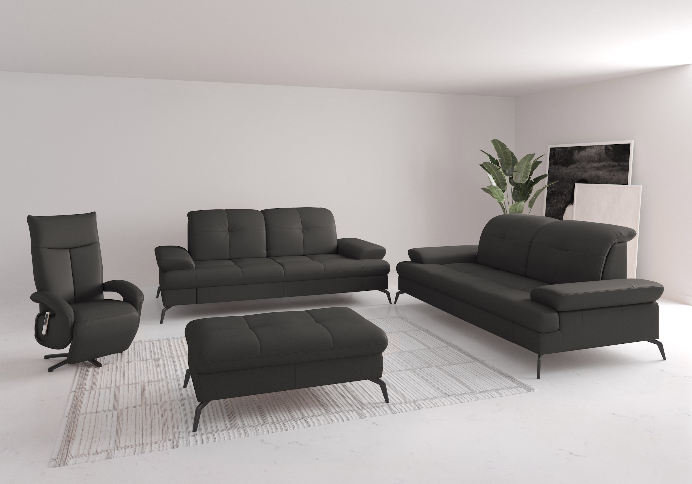 sit&more 3-Sitzer »Amica«, inkl Sitztiefenverstellung und Armteilverstellung