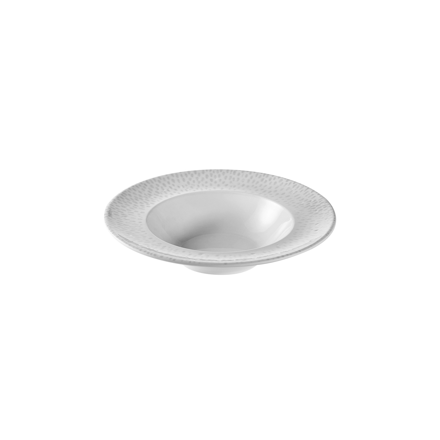 APS Teller "FOOTMARK" Ø 26,5 cm, H: 5,5 cm, Melamin, weiß/grau, Spiegel: Ø 16,5 cm, 0,5l