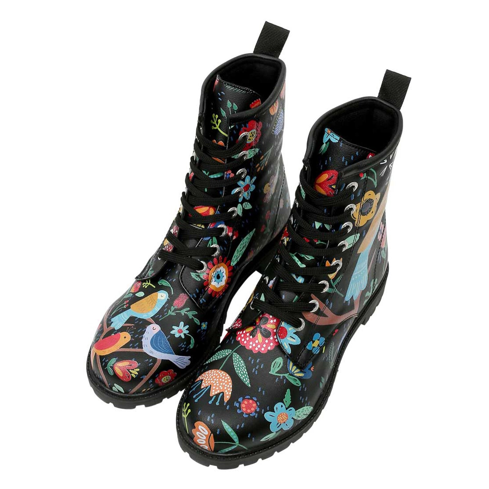 DOGO Schnürboots "Damen Boots Flower & Birds Vegan Damen Boots / female", Vegan